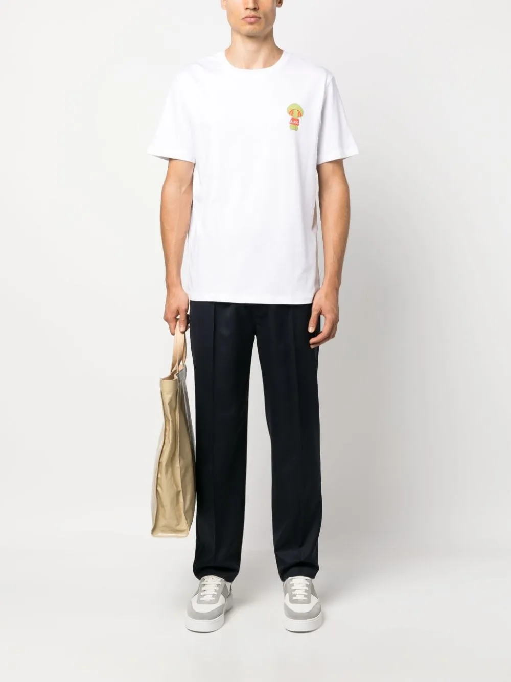 Pantalone blu notte con elastico in vita