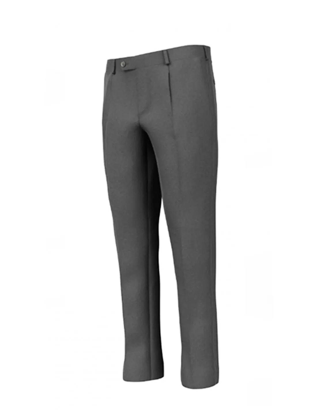 Pantalone con pinces in lana tela grigio scuro