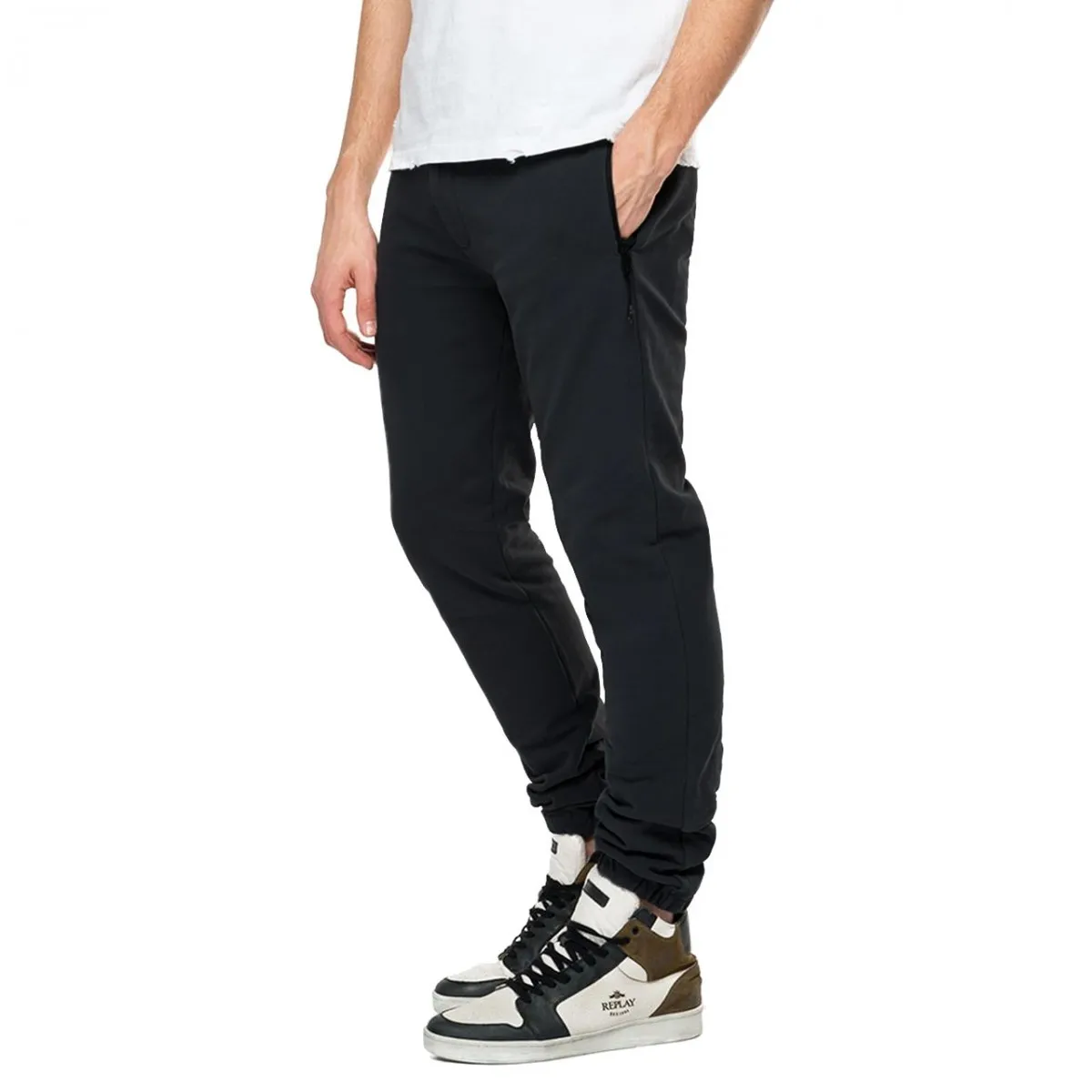 Pantalone In Fleece, Nero
