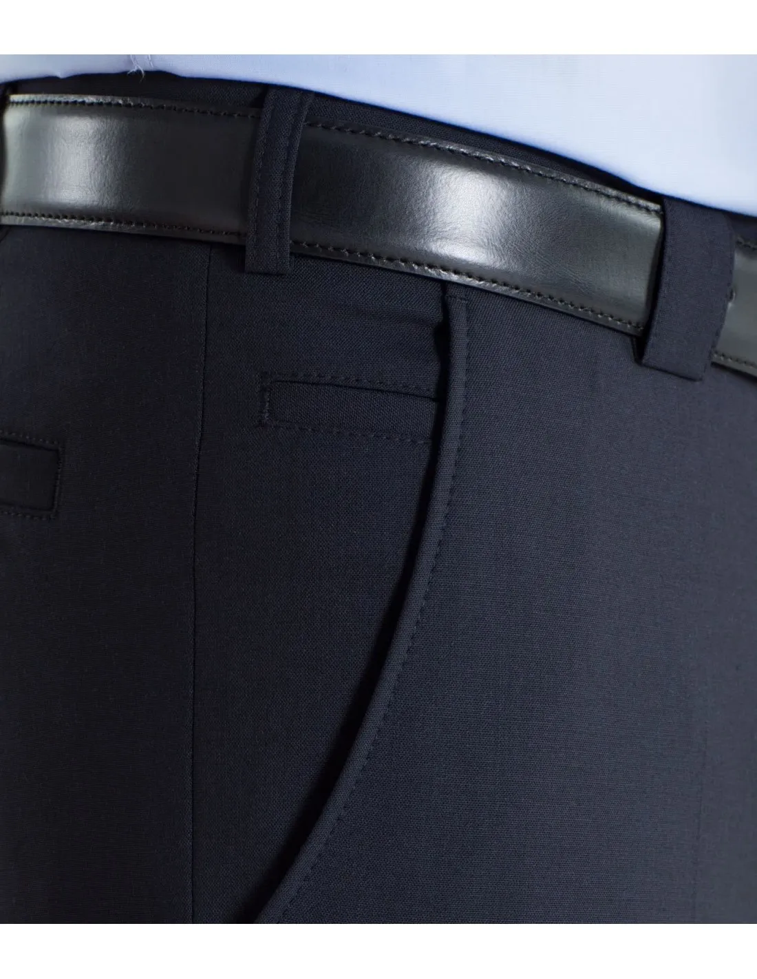 Pantalone in lana sallia grigio senza pinces 4 stagioni