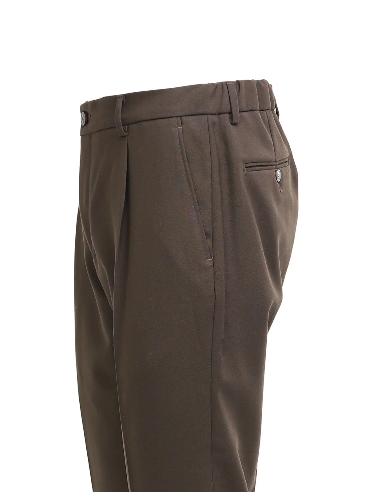 PANTALONE "RICCARDO" MARRONE IN LANA