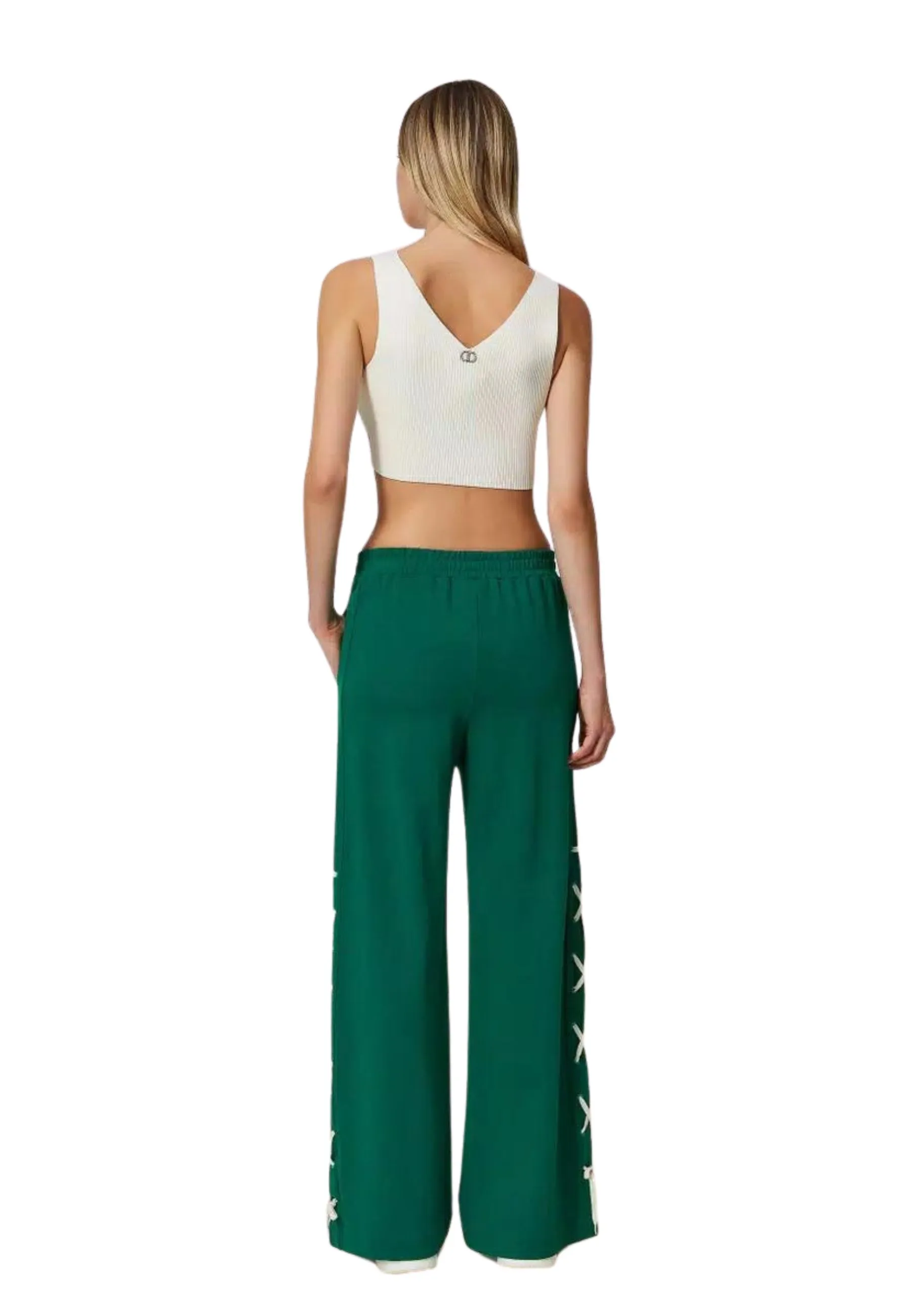 Pantaloni a palazzo con spacchi