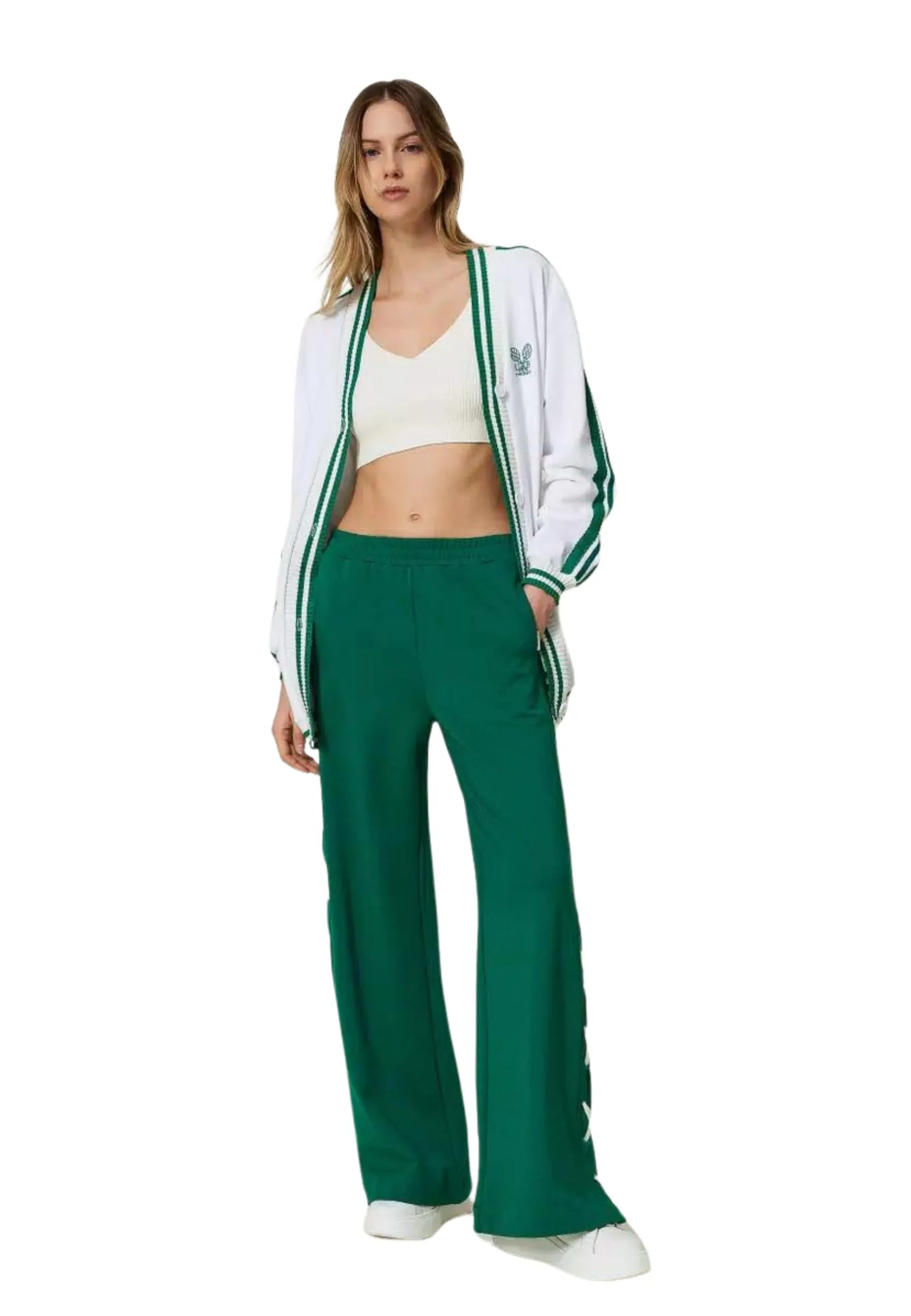 Pantaloni a palazzo con spacchi