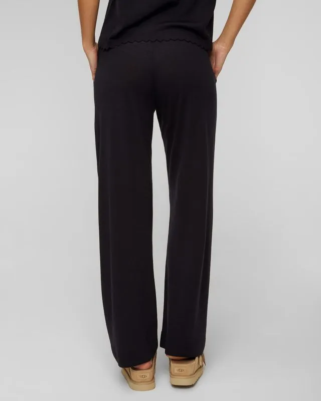 Pantaloni blu scuro in lana da donna Allude