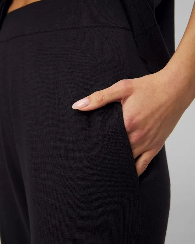 Pantaloni blu scuro in lana da donna Allude