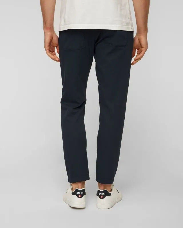 Pantaloni blu scuro in lana da uomo Dondup Pantalone Dom