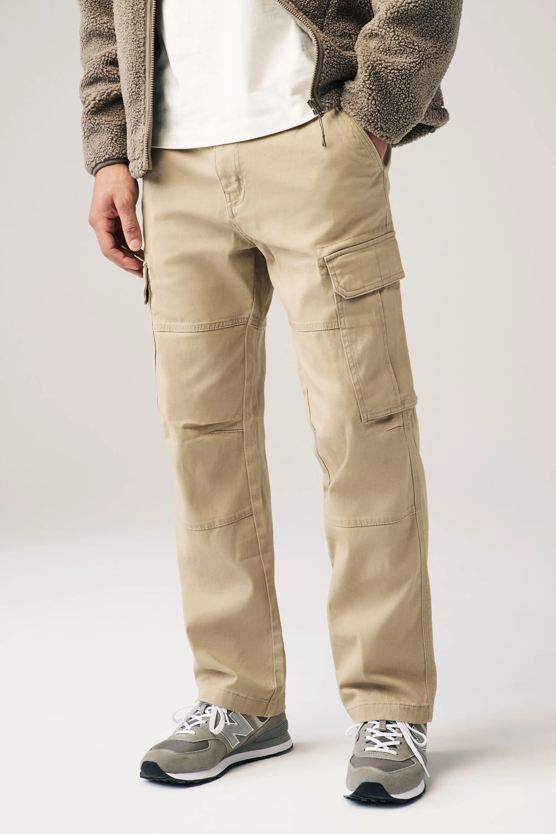 Pantaloni cargo stretch in cotone