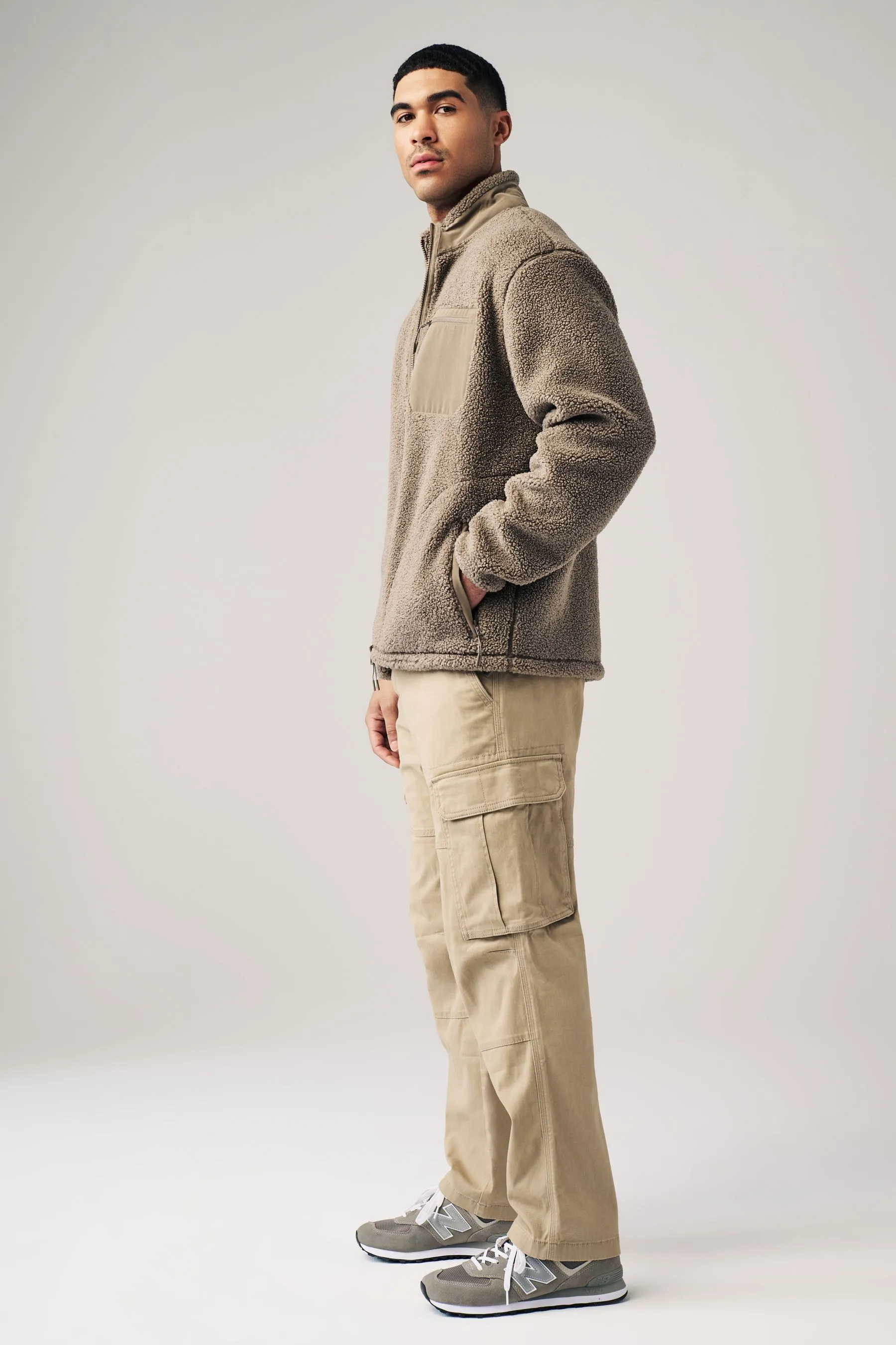 Pantaloni cargo stretch in cotone