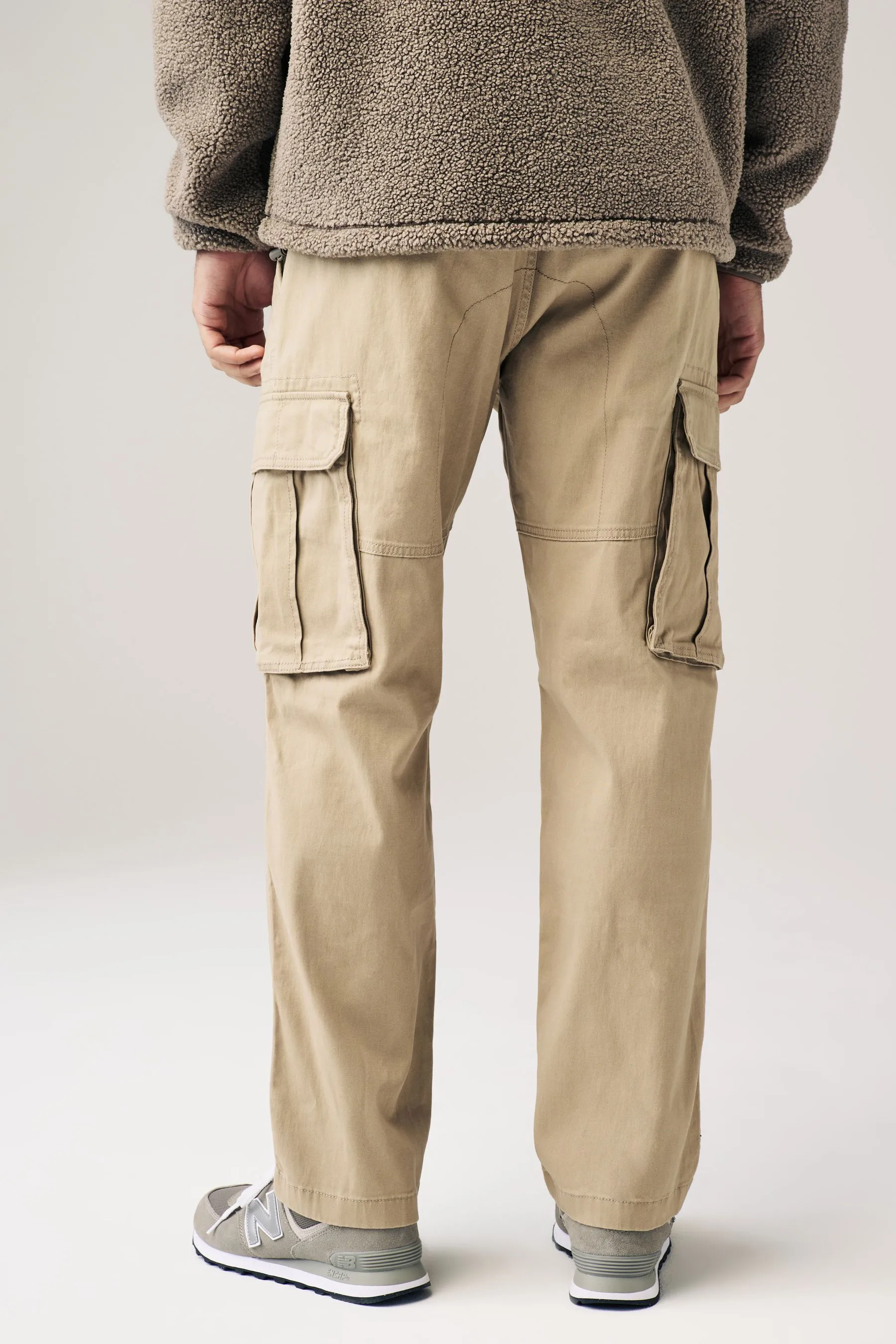 Pantaloni cargo stretch in cotone