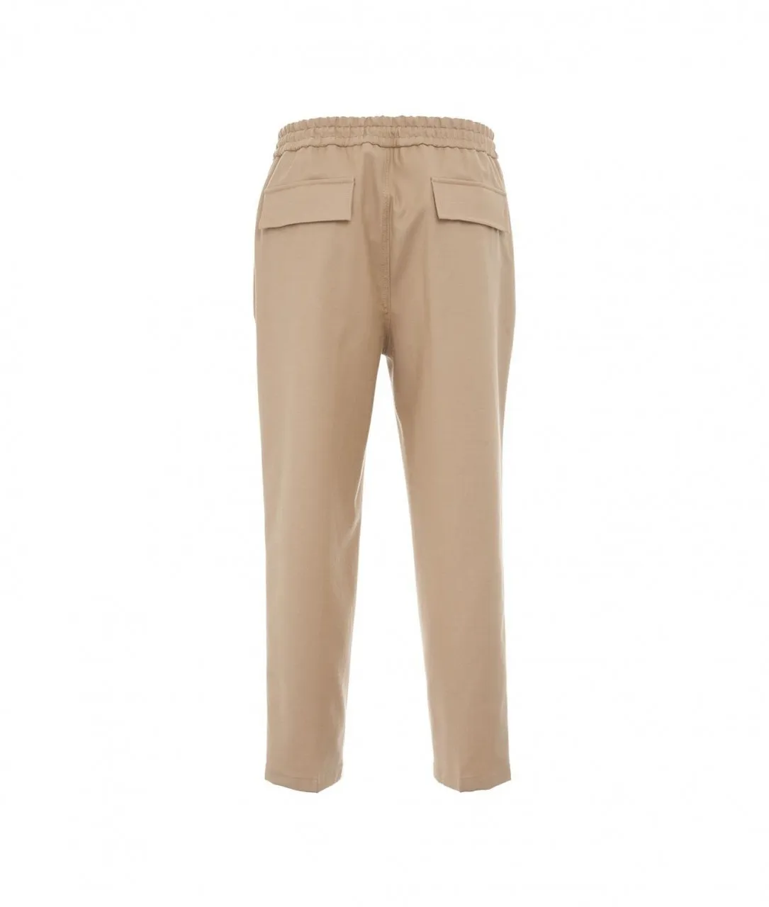 Pantaloni con lana vergine beige beige