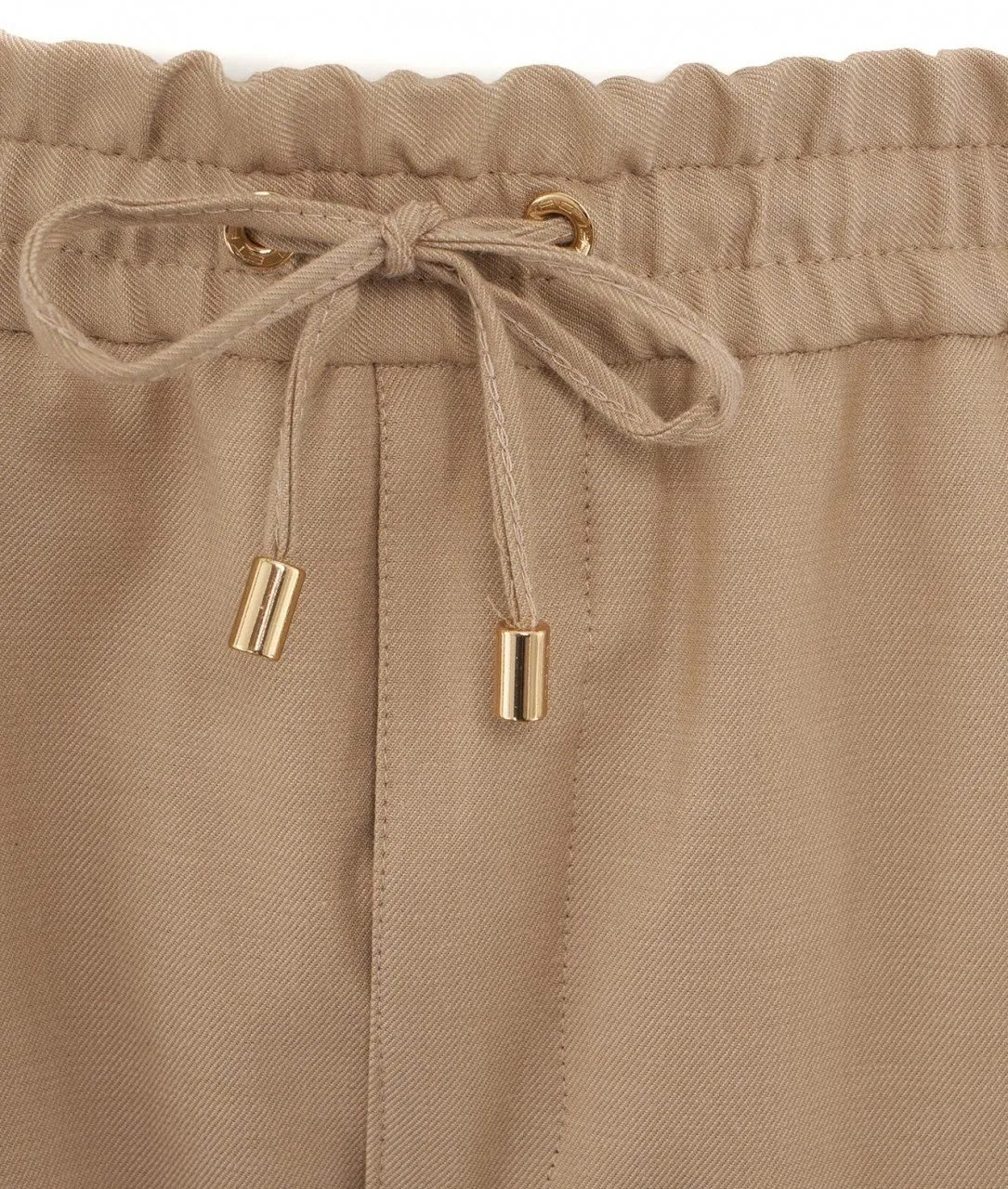 Pantaloni con lana vergine beige beige