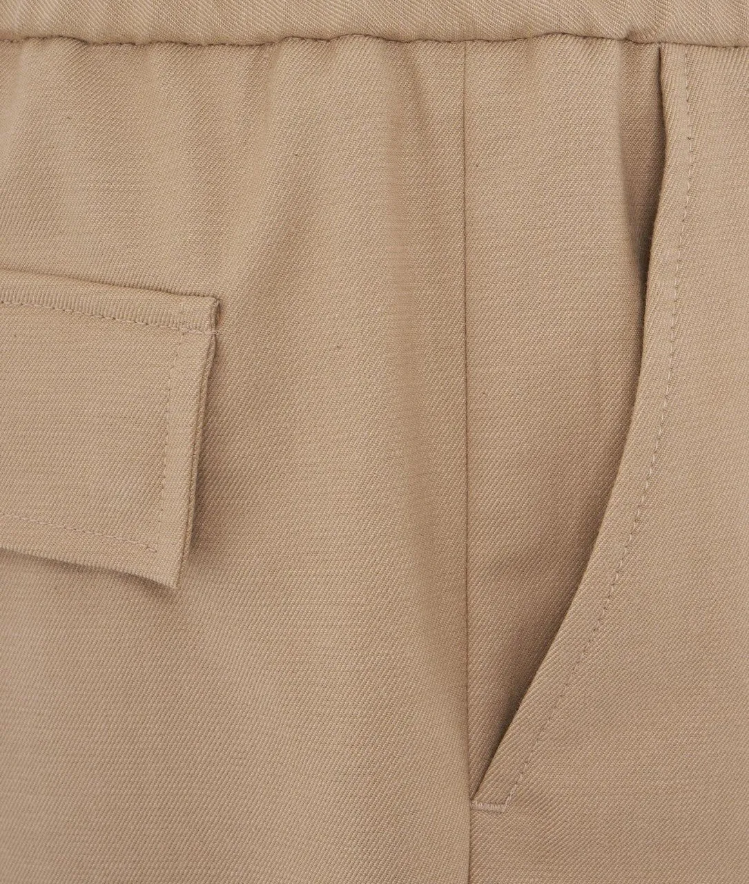 Pantaloni con lana vergine beige beige