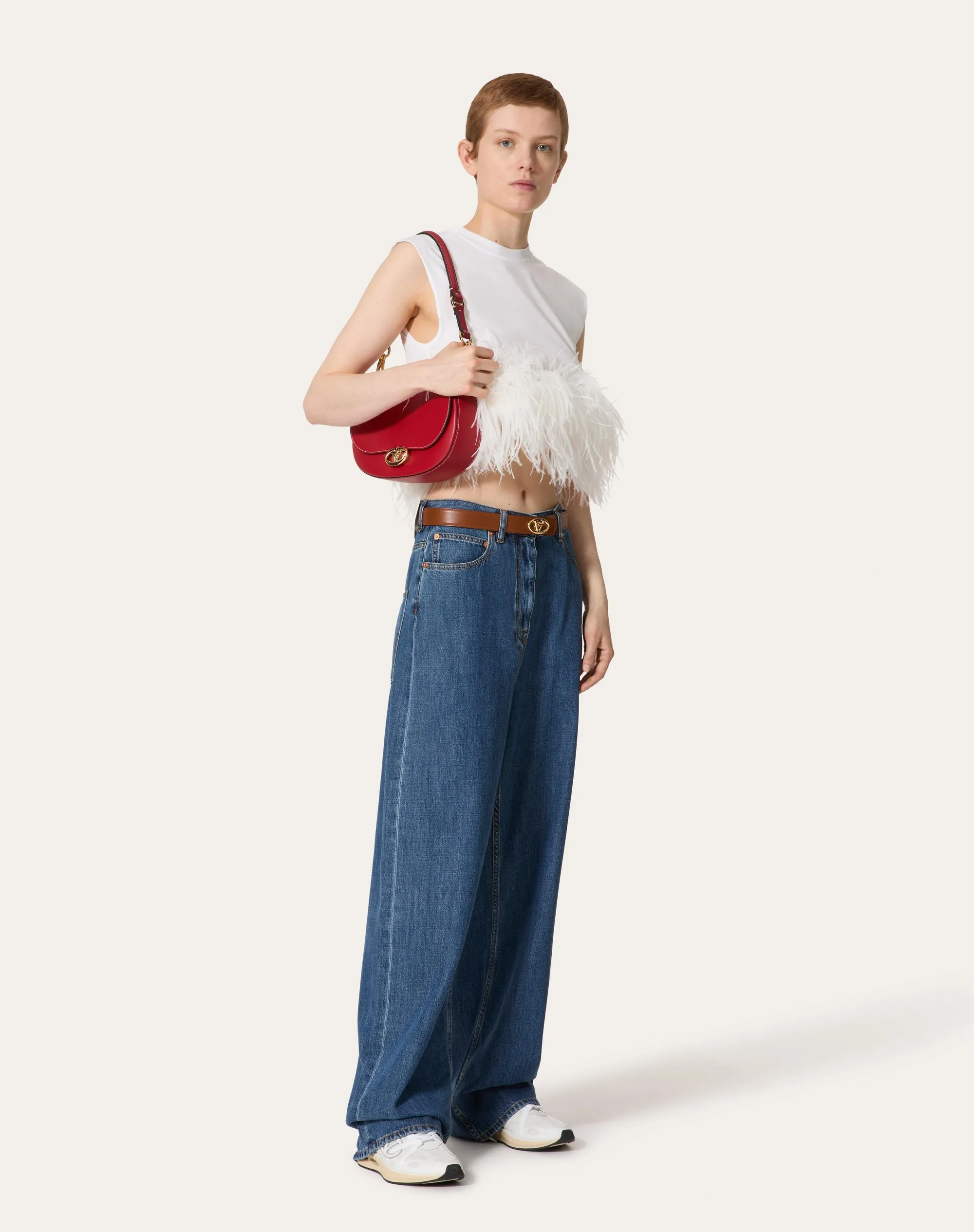 PANTALONI IN DENIM BLU MEDIO