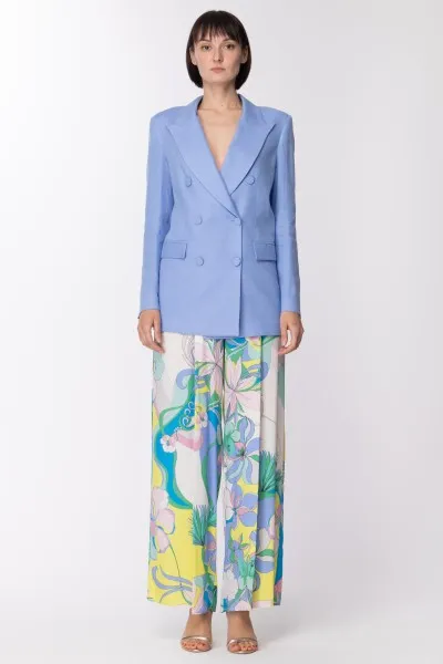 Pantaloni palazzo con stampa Iris STAMPA IRIS