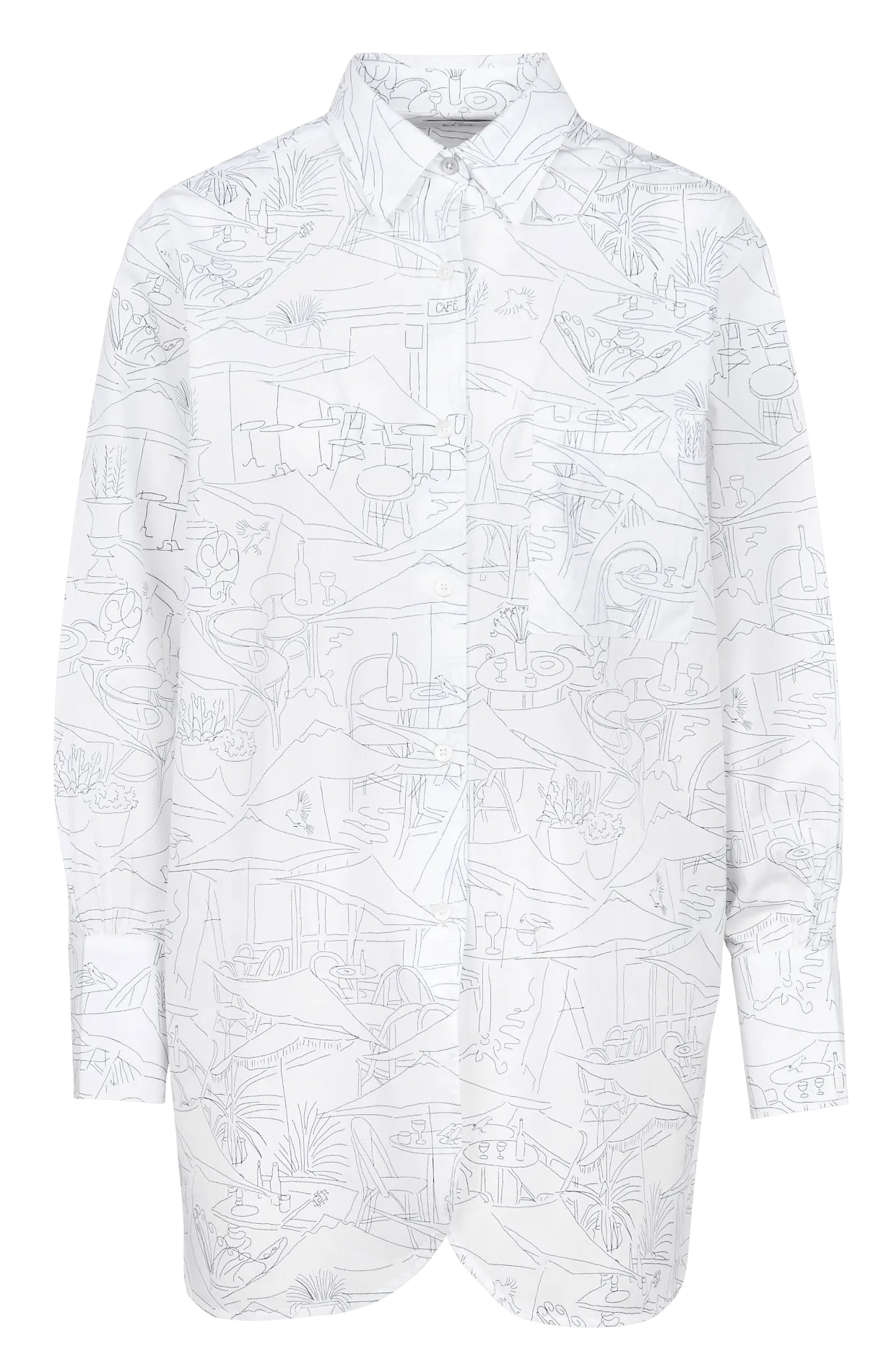  PAUL SMITH   Camicia collo classico stampata in cotone | Bianco