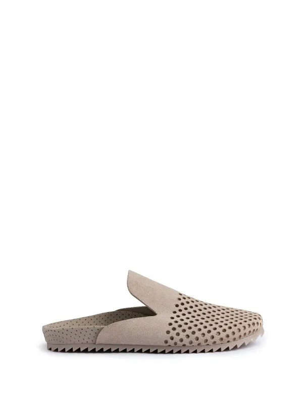 Perforated dove-grey sabot