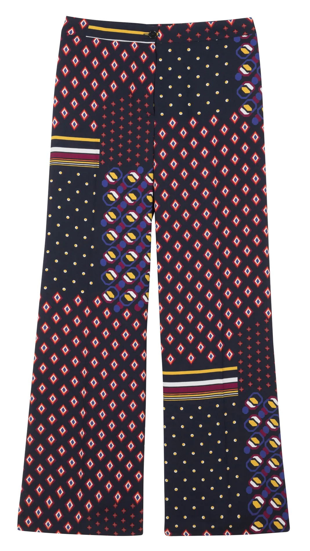  PERSONA by Marina Rinaldi   RADICE - Pantaloni larghi morbidi stampati | Blu