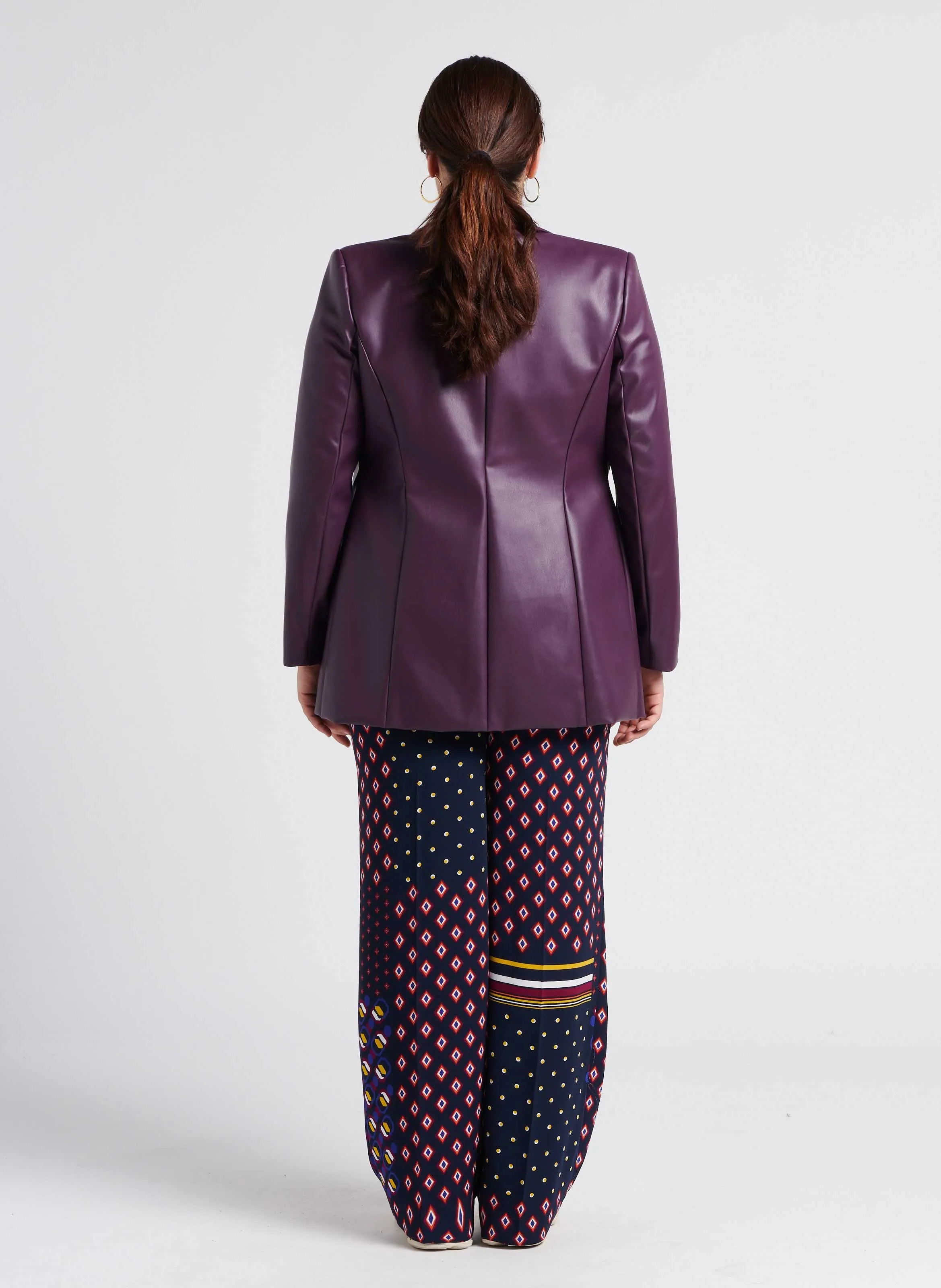  PERSONA by Marina Rinaldi   RADICE - Pantaloni larghi morbidi stampati | Blu