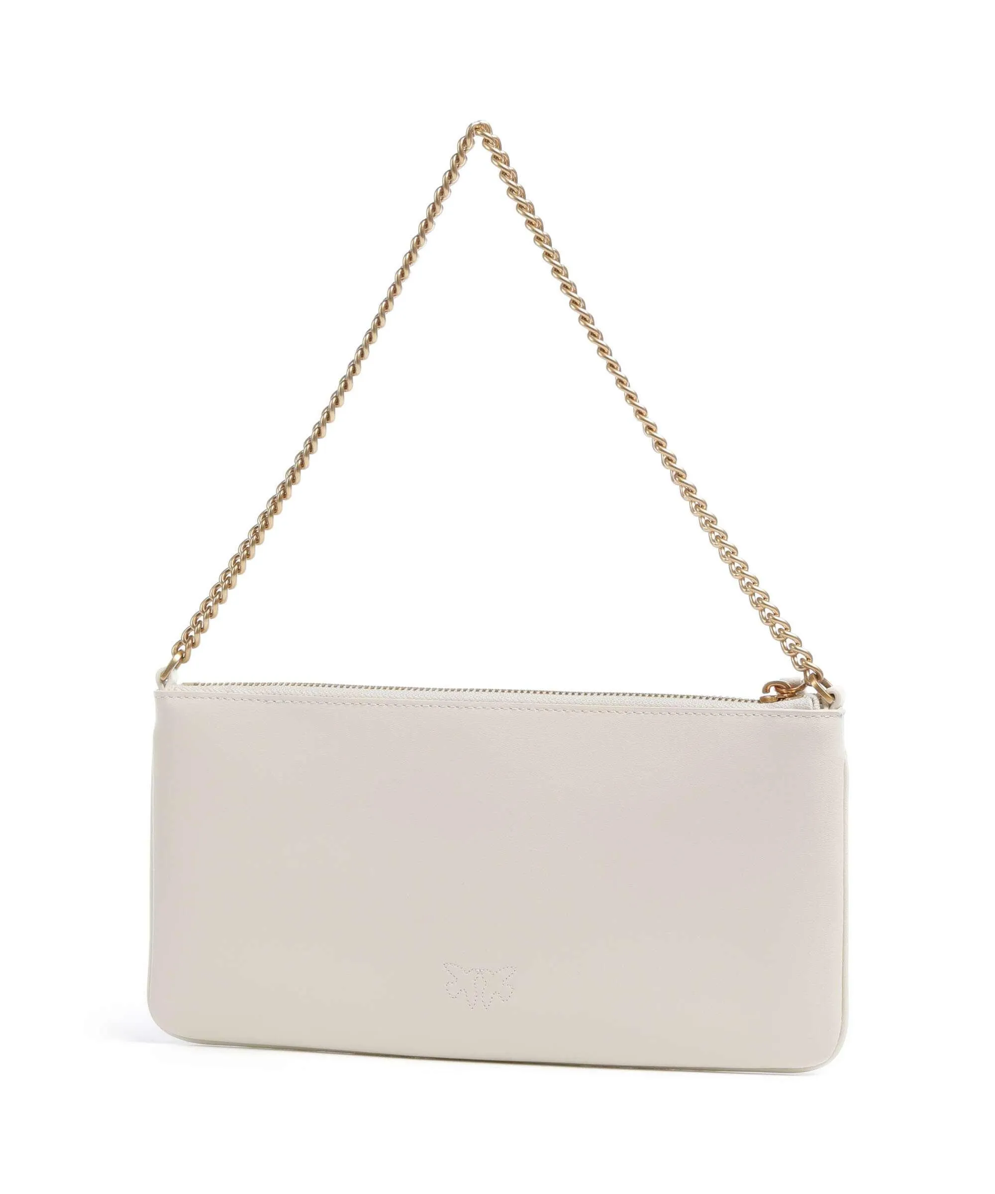  Pinko Horizontal Borsa a spalla pelle di vacchetta finemente grana avorio  