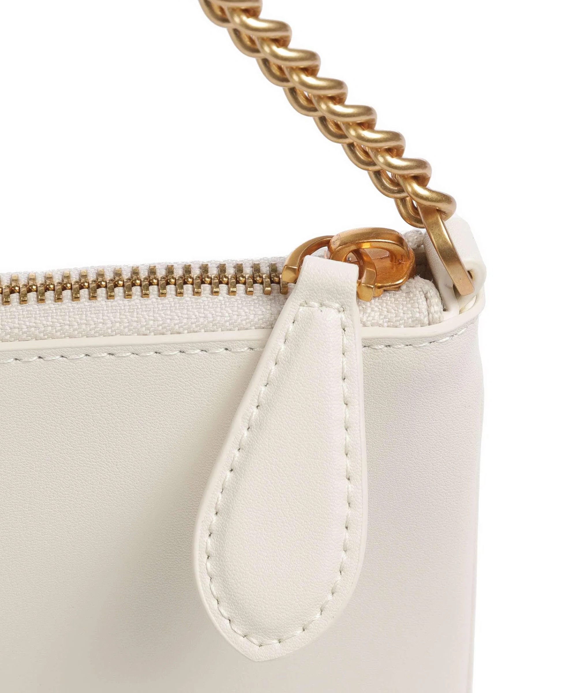  Pinko Horizontal Borsa a spalla pelle di vacchetta finemente grana avorio  