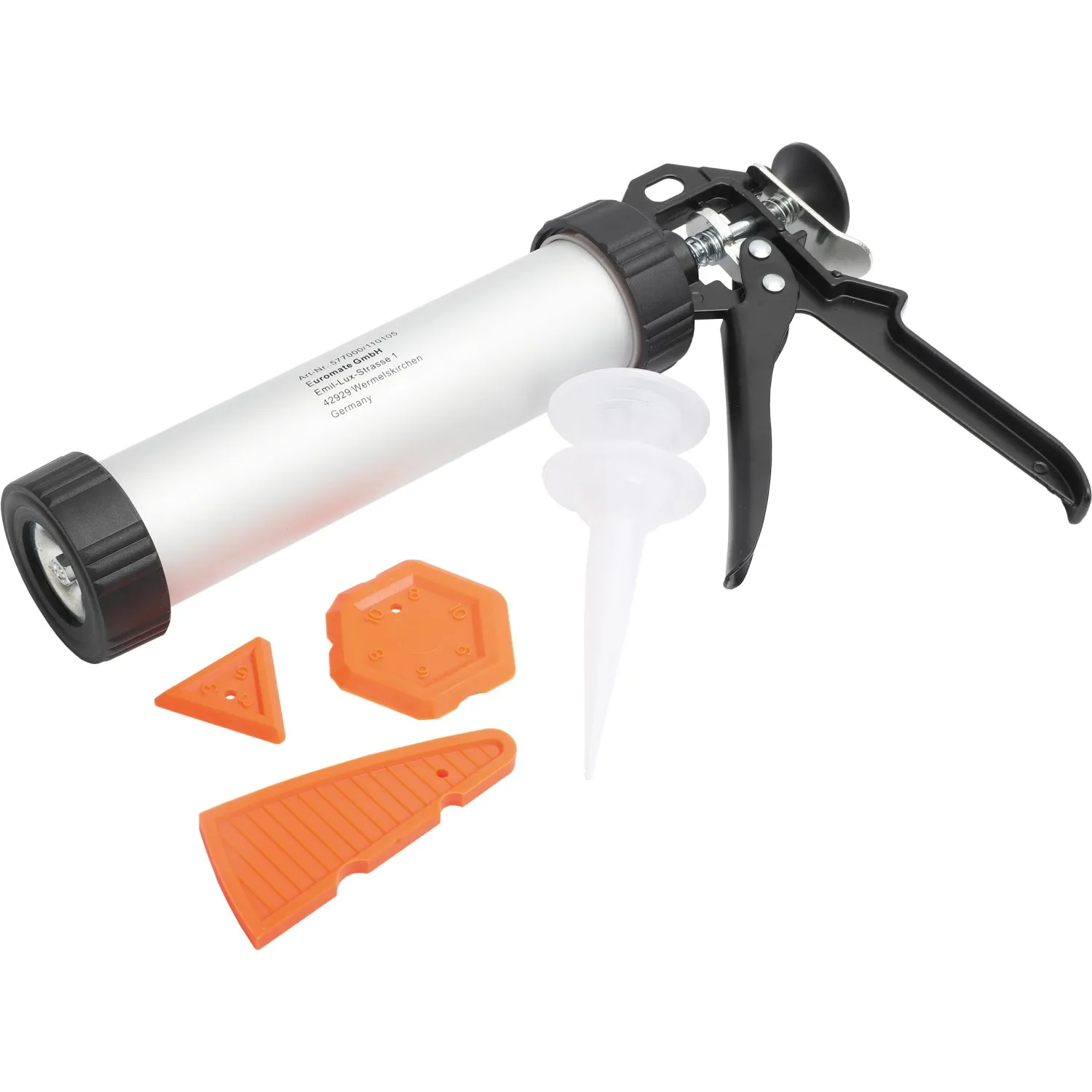 Pistola in alluminio per silicone  set 6 pz