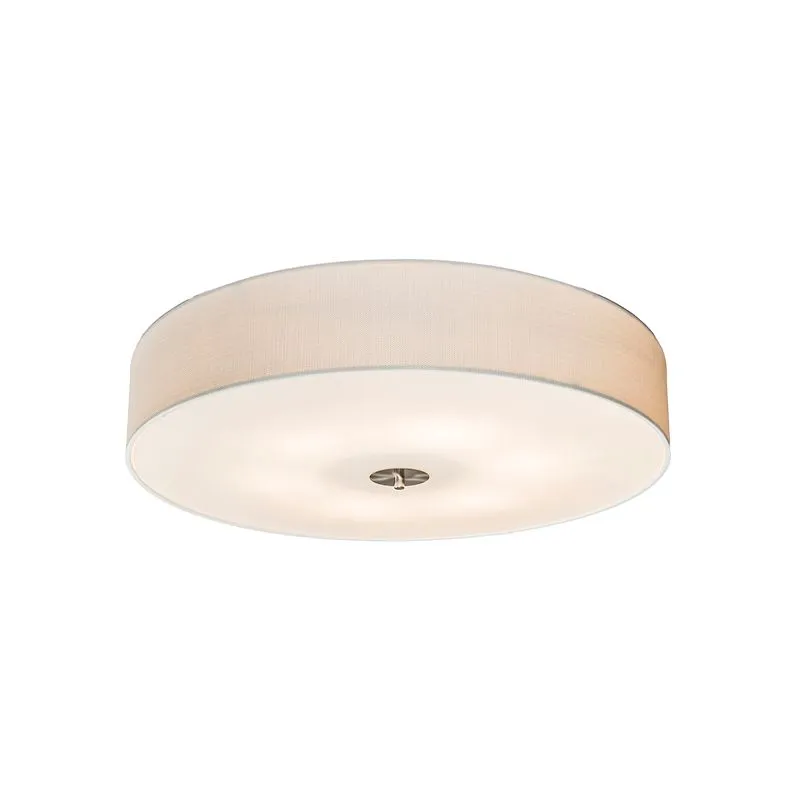 Plafoniera Country bianca 70 cm - Tamburo Juta