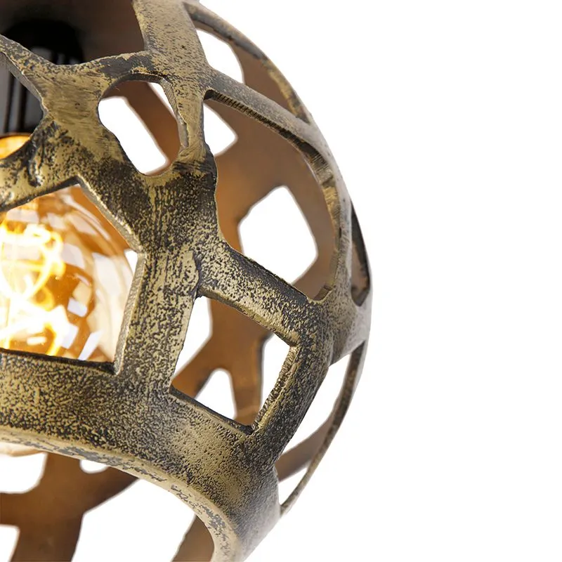 Plafoniera industriale oro antico - Bobby