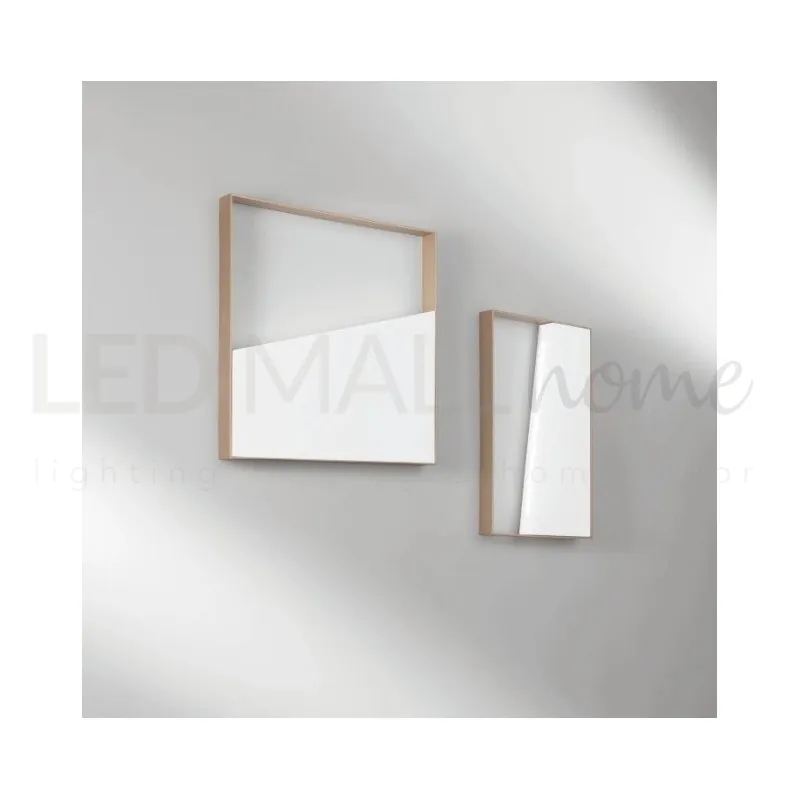 Plafoniera Led cct Quadrata Bianca E Oro 10W 1200Lm 40X40X3,5Cm