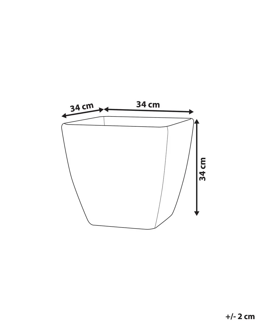Plant Pot ZELI Stone 34 cm Dark Grey