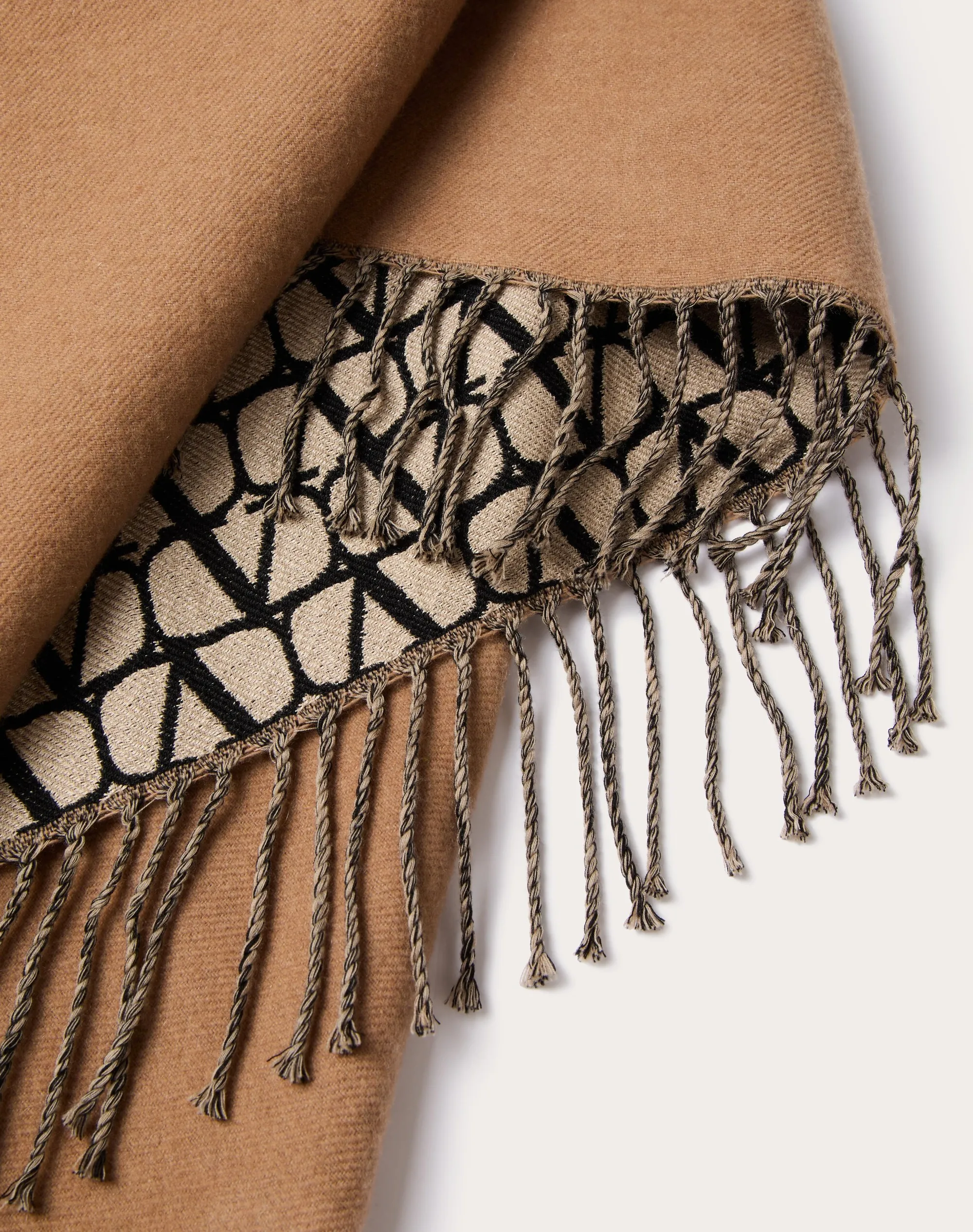 PONCHO DOUBLE TOILE ICONOGRAPHE IN LANA, SETA E CACHEMIRE
