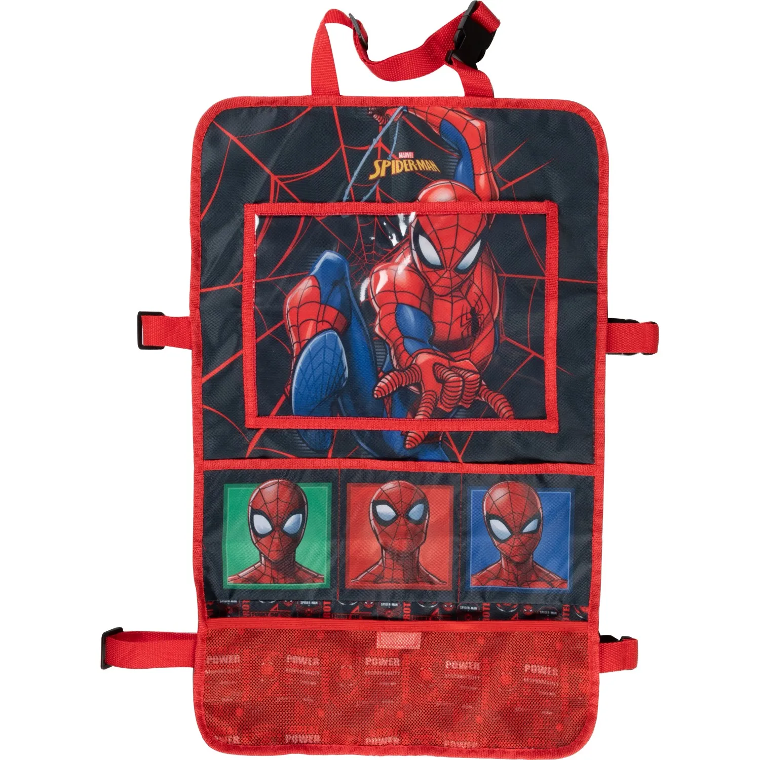 Proteggisedile e porta oggetti con tasche Spiderman
