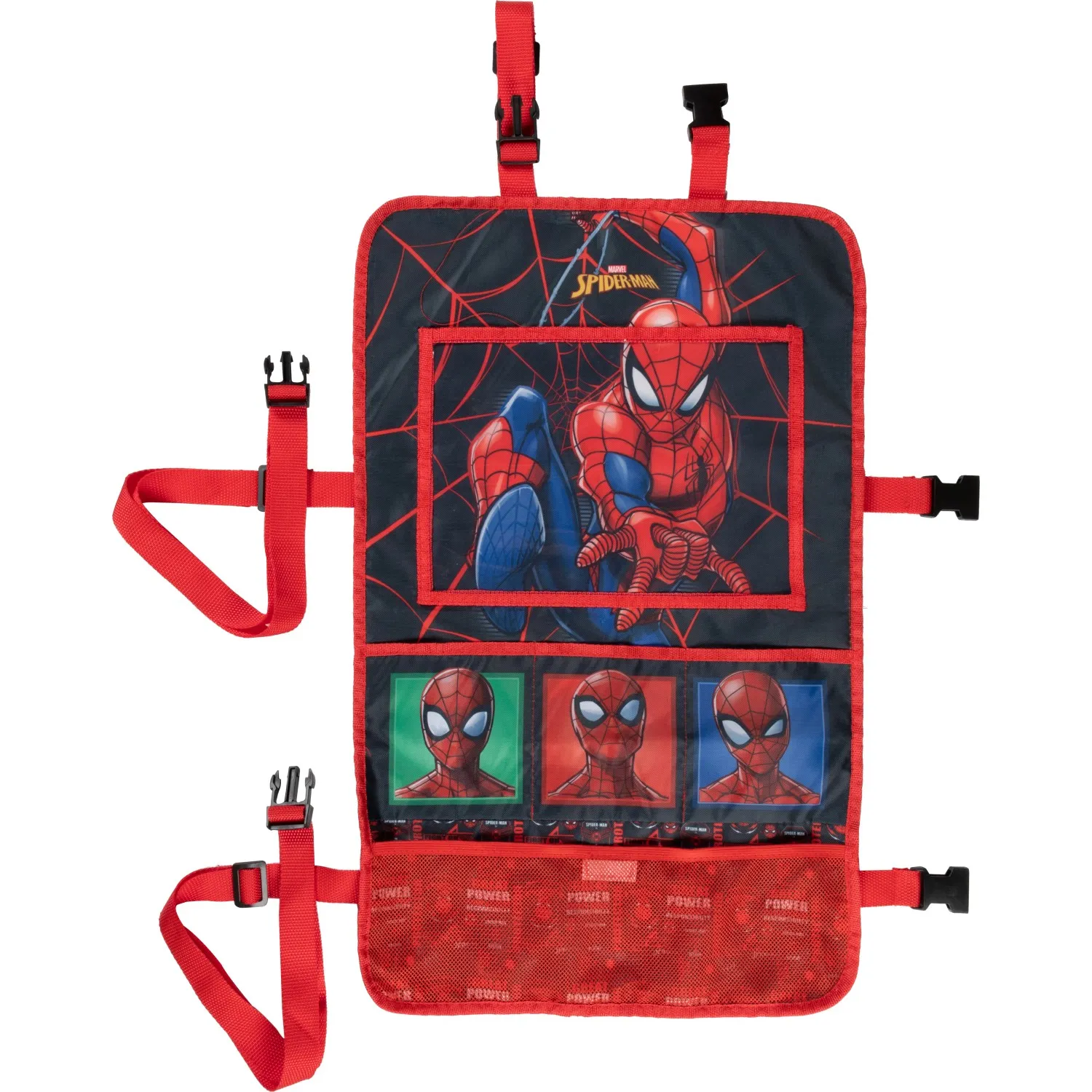 Proteggisedile e porta oggetti con tasche Spiderman