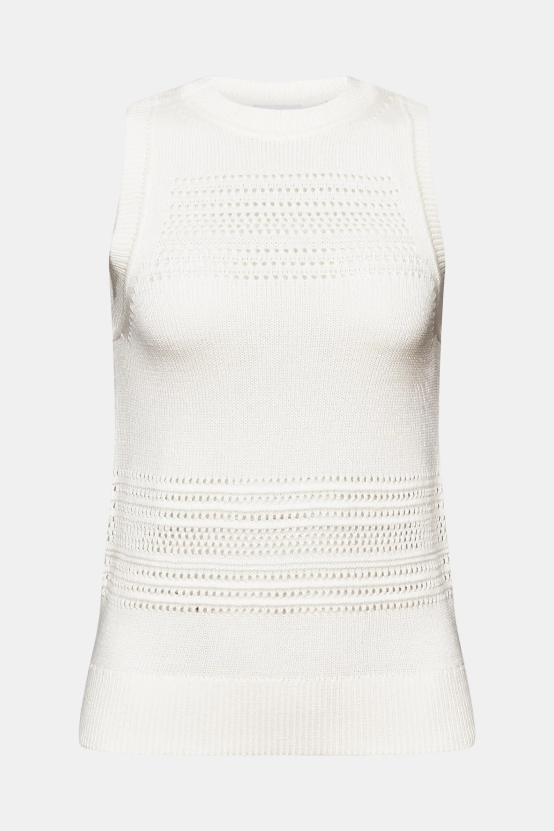 Pullover in mesh senza maniche