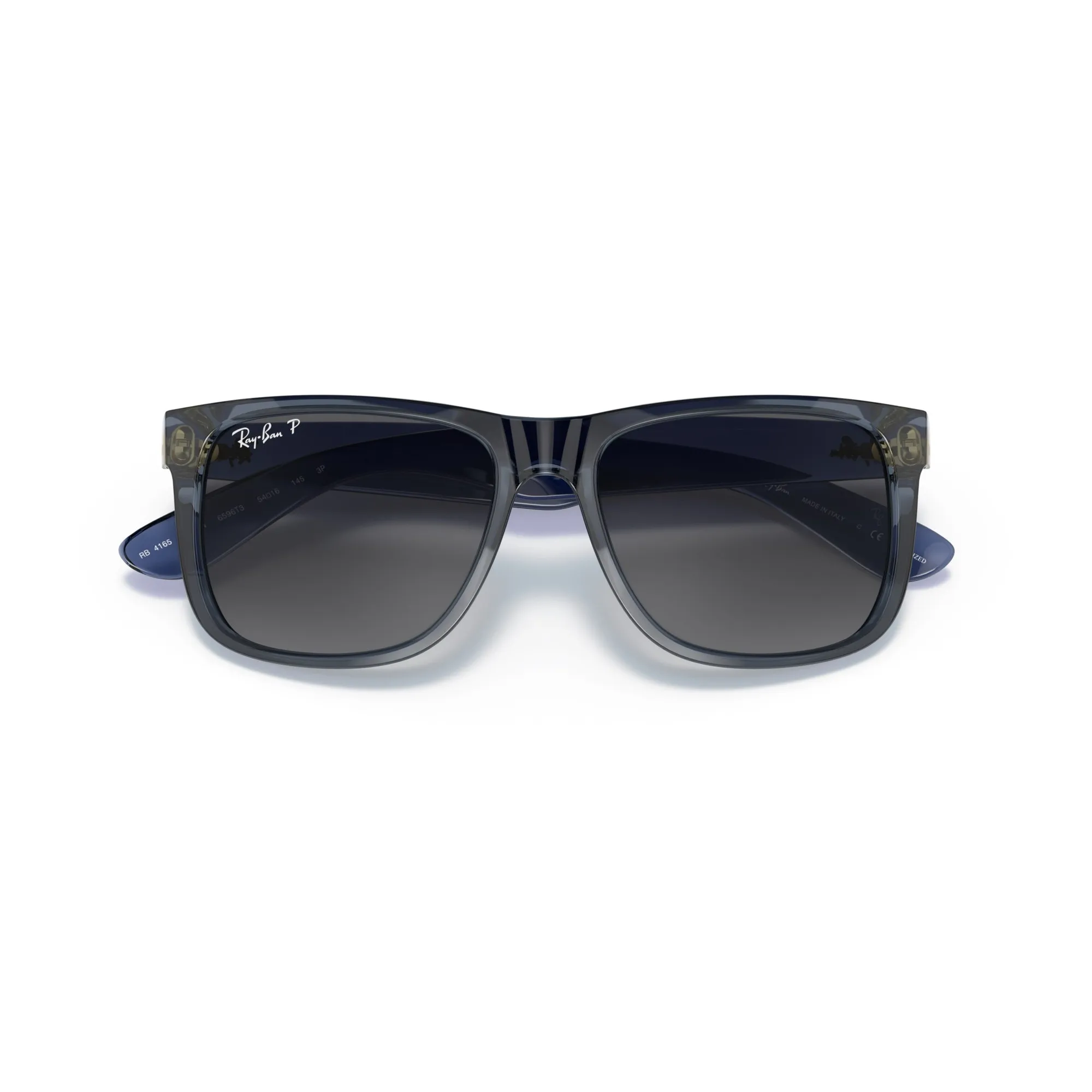   Ray-Ban RB 4165 Justin 6596T3 Blu Trasparente | Occhiale Da Sole Uomo 