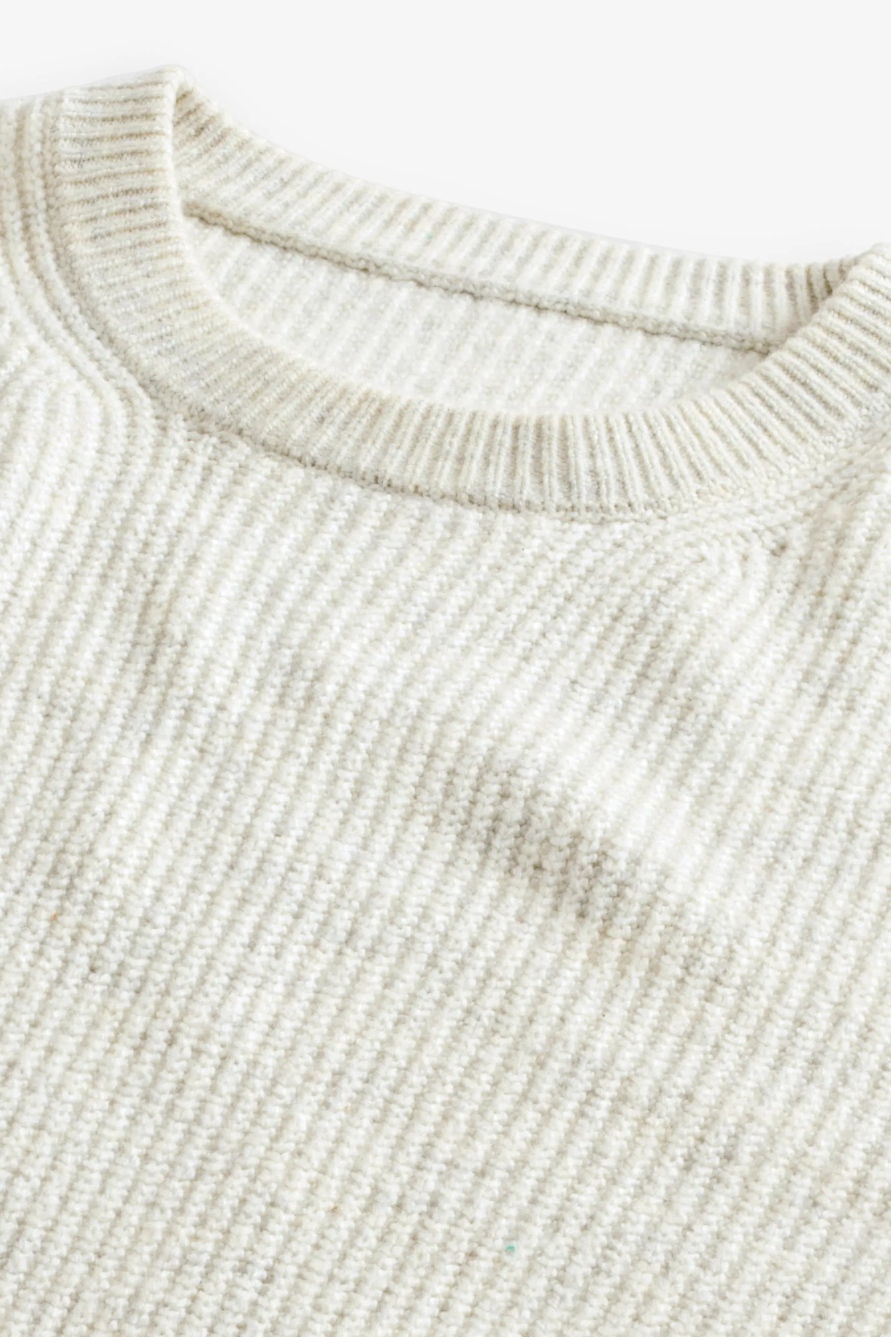 Regular - Vestibilità Girocollo Maglione Lavorato A Maglia    