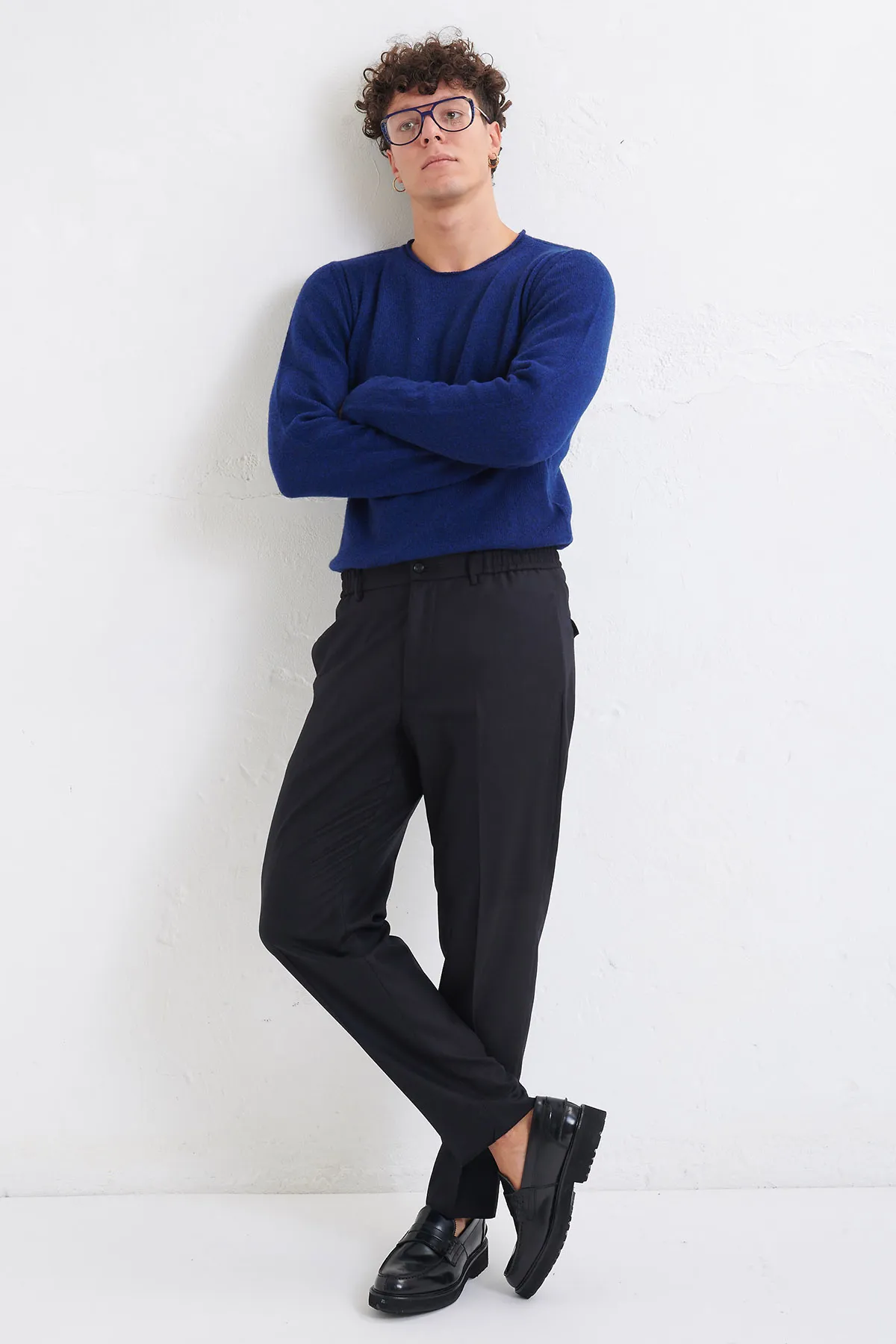 Roberto Collina Maglia girocollo in Lana e Baby Camel