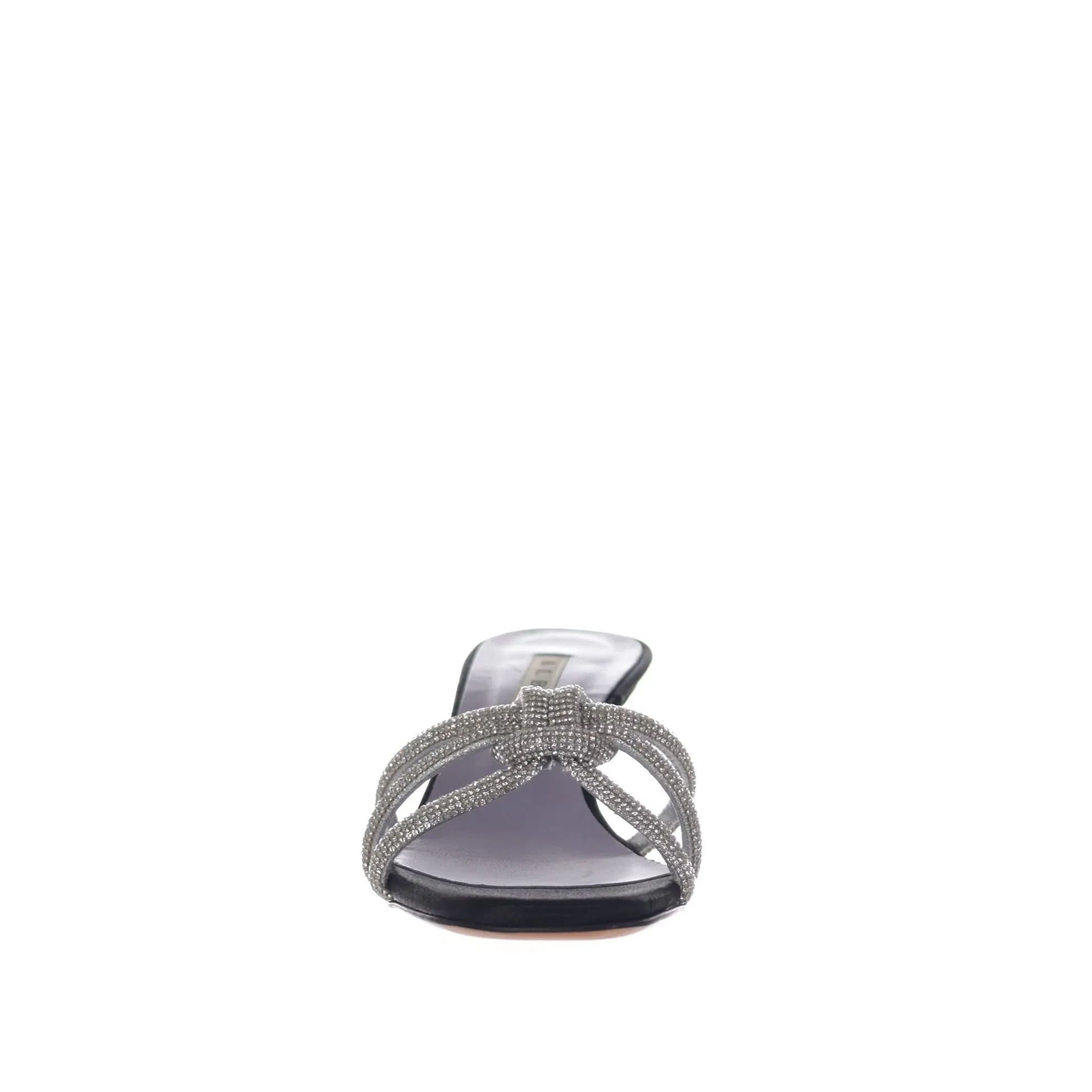 Sabot in raso con strass