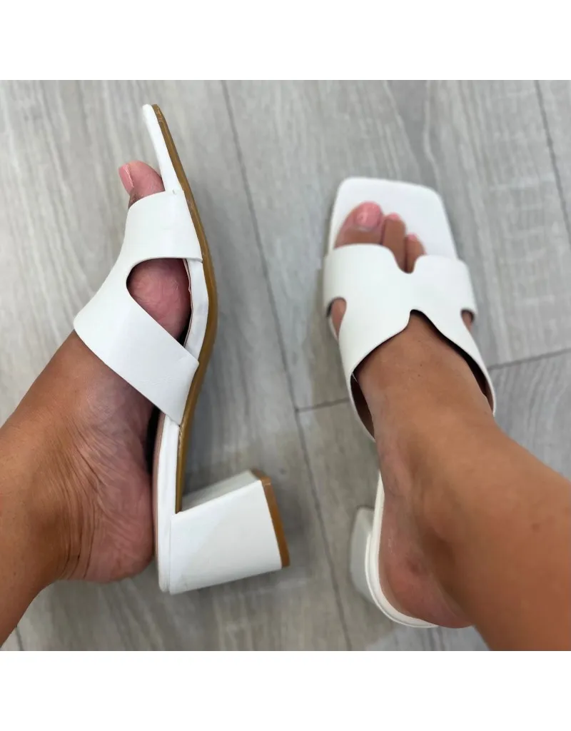 SABOT "H" CON TACCO BIANCO