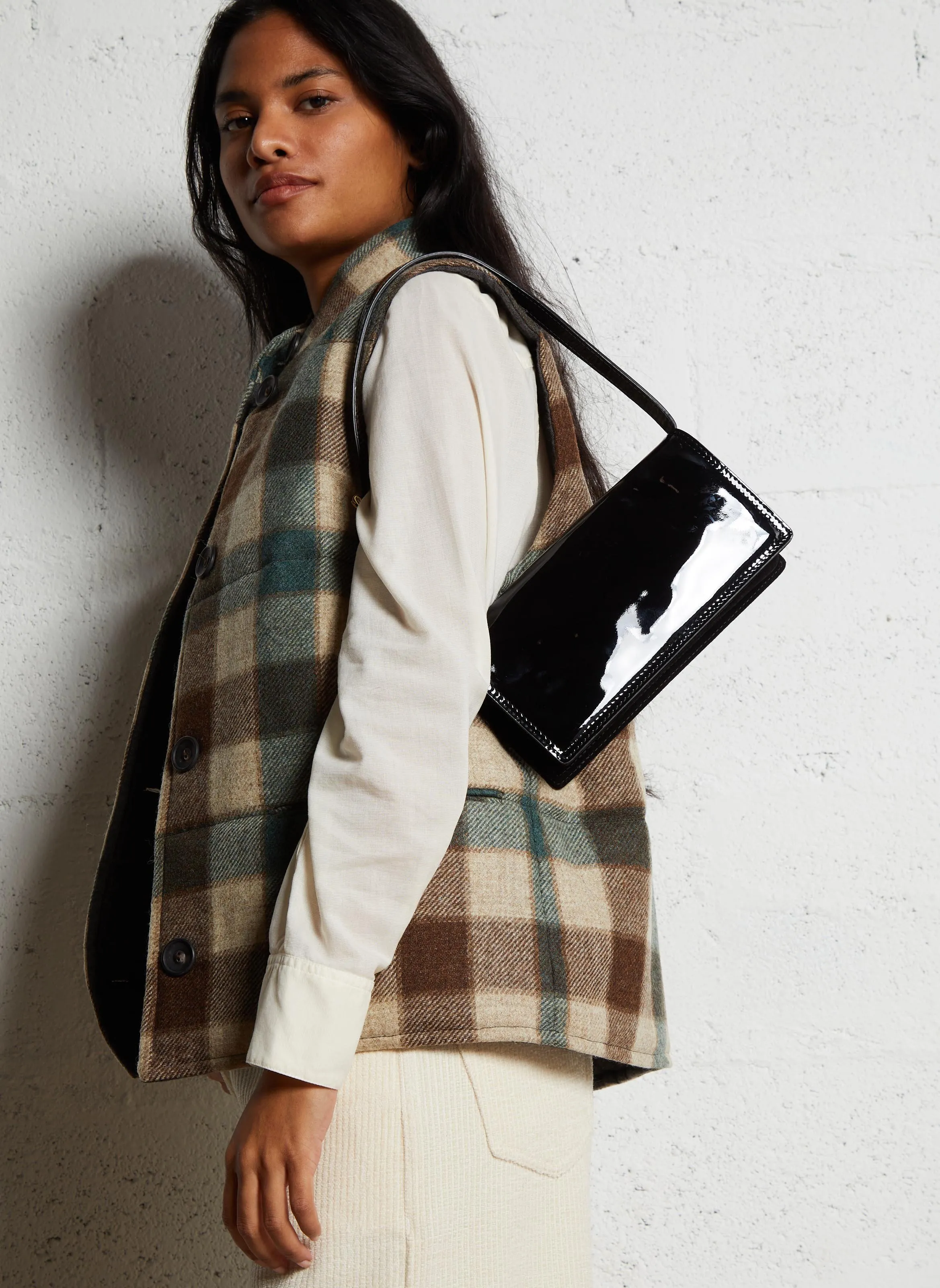  SAISON 1865   EMMA - Borsa a tracolla a busta con patta in pelle | Nero