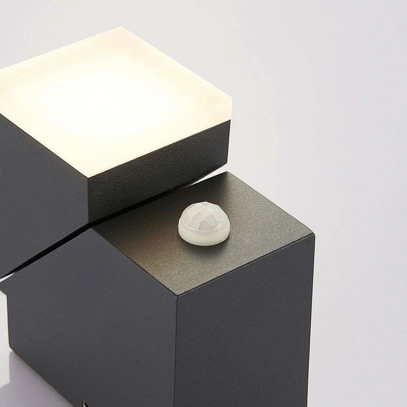 Sally Down LED Applique da Parete da Esterno con Sensore Grigio - Lindby | Acquista online