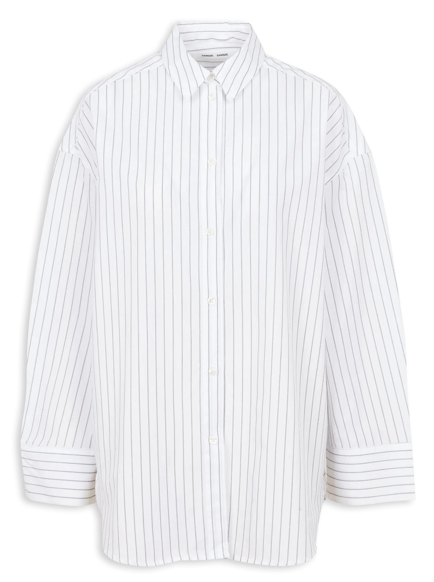  SAMSOE SAMSOE   MARIKA - Camicia ampia con collo classico in cotone biologico | Beige
