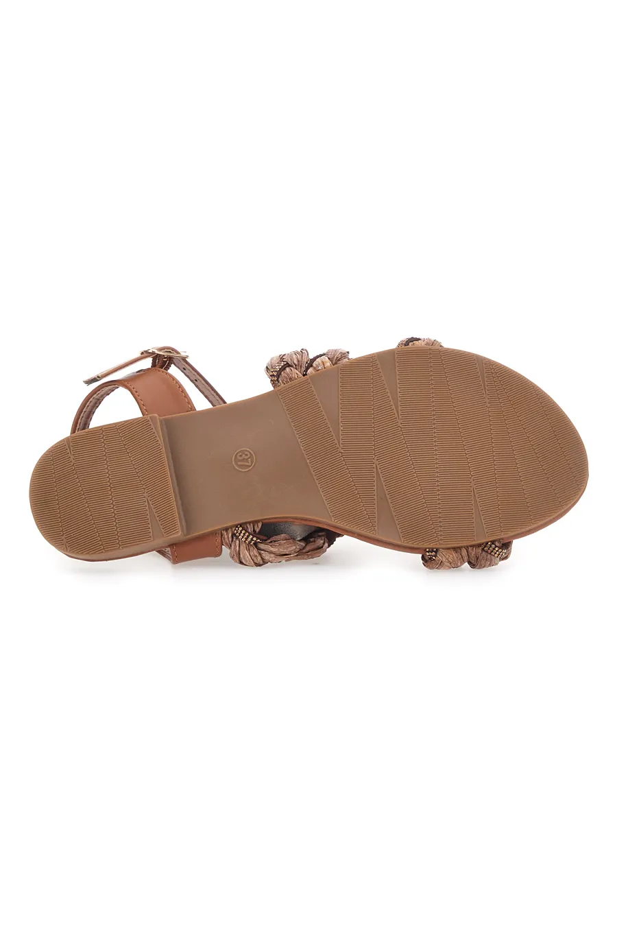 Sandali Cognac con Trecce The First Chic 003