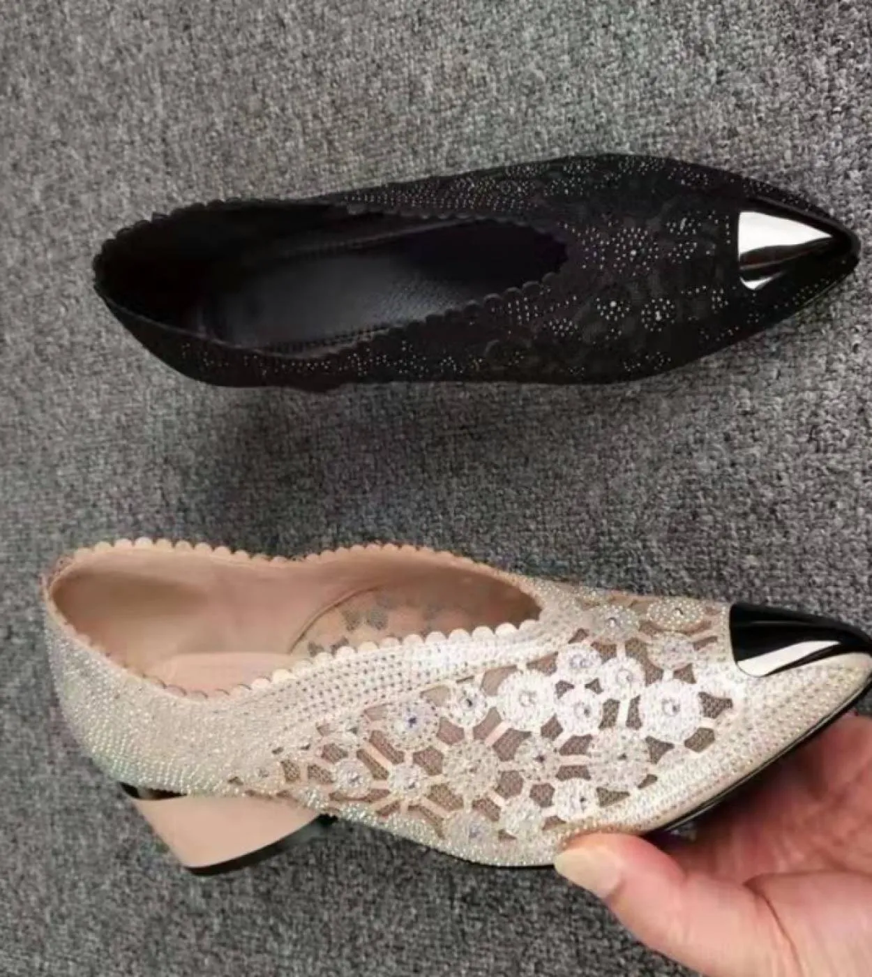 Sandali con punta a punta Donna 2022 Scarpe da donna con punta a punta in pizzo Estate 2023