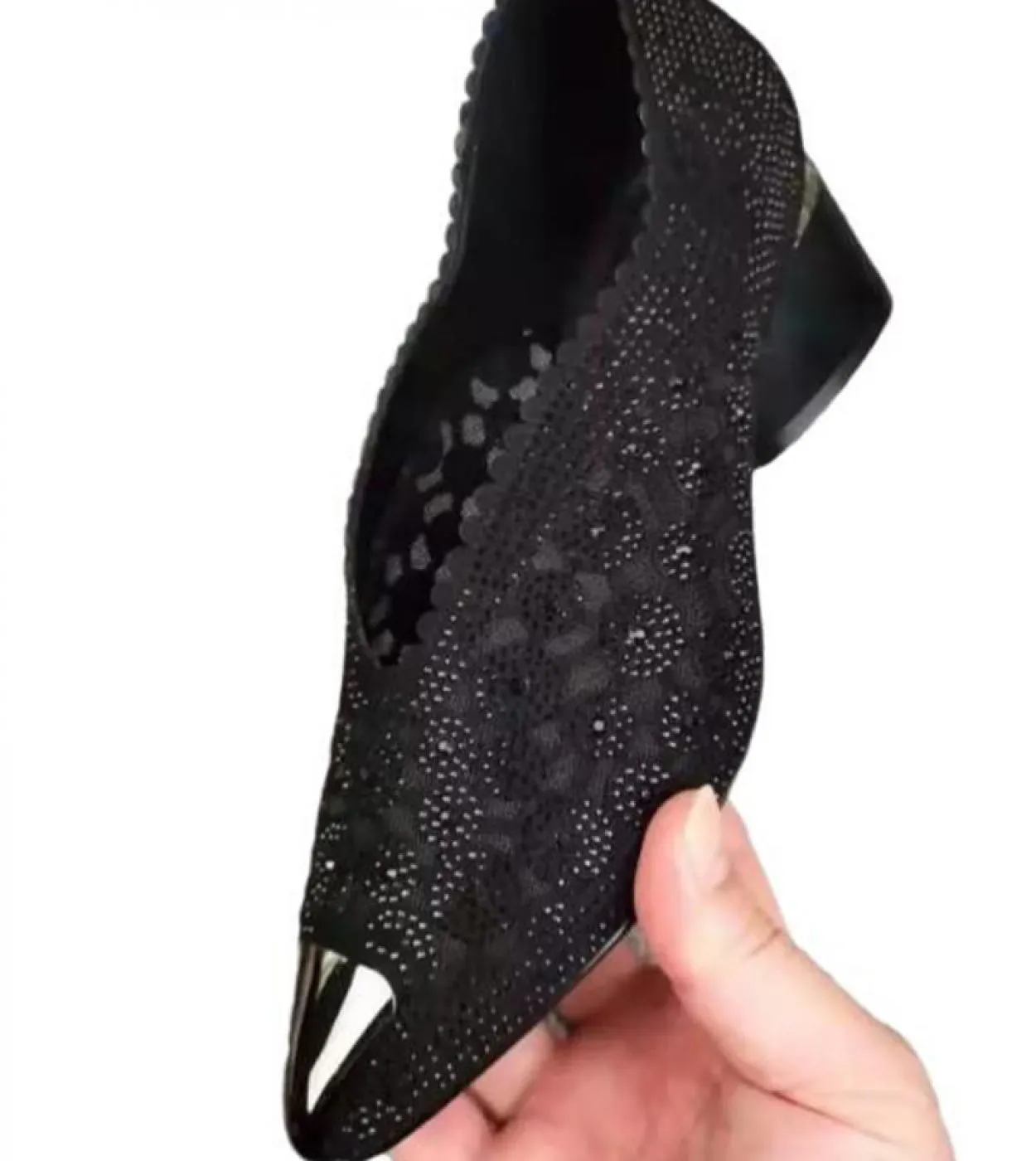Sandali con punta a punta Donna 2022 Scarpe da donna con punta a punta in pizzo Estate 2023