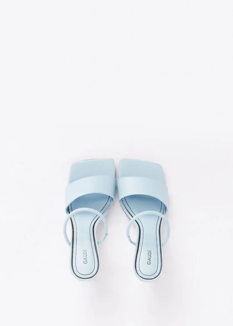 Sandali in nappa con logo in metallo