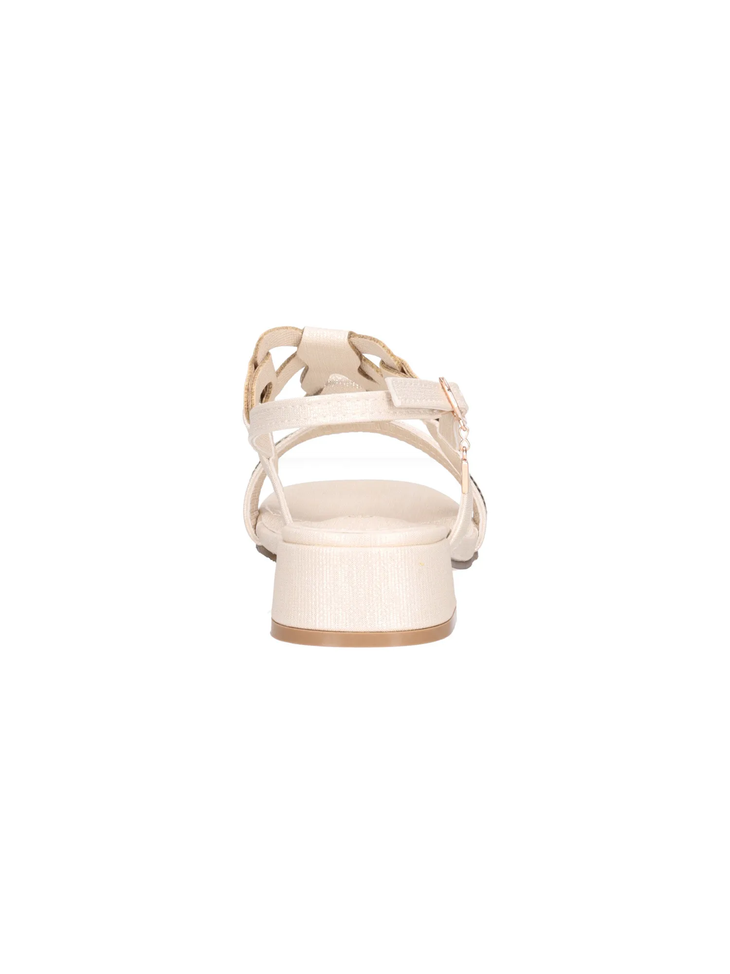 Sandalo con tacco basso Laura Biagiotti da donna beige chiaro