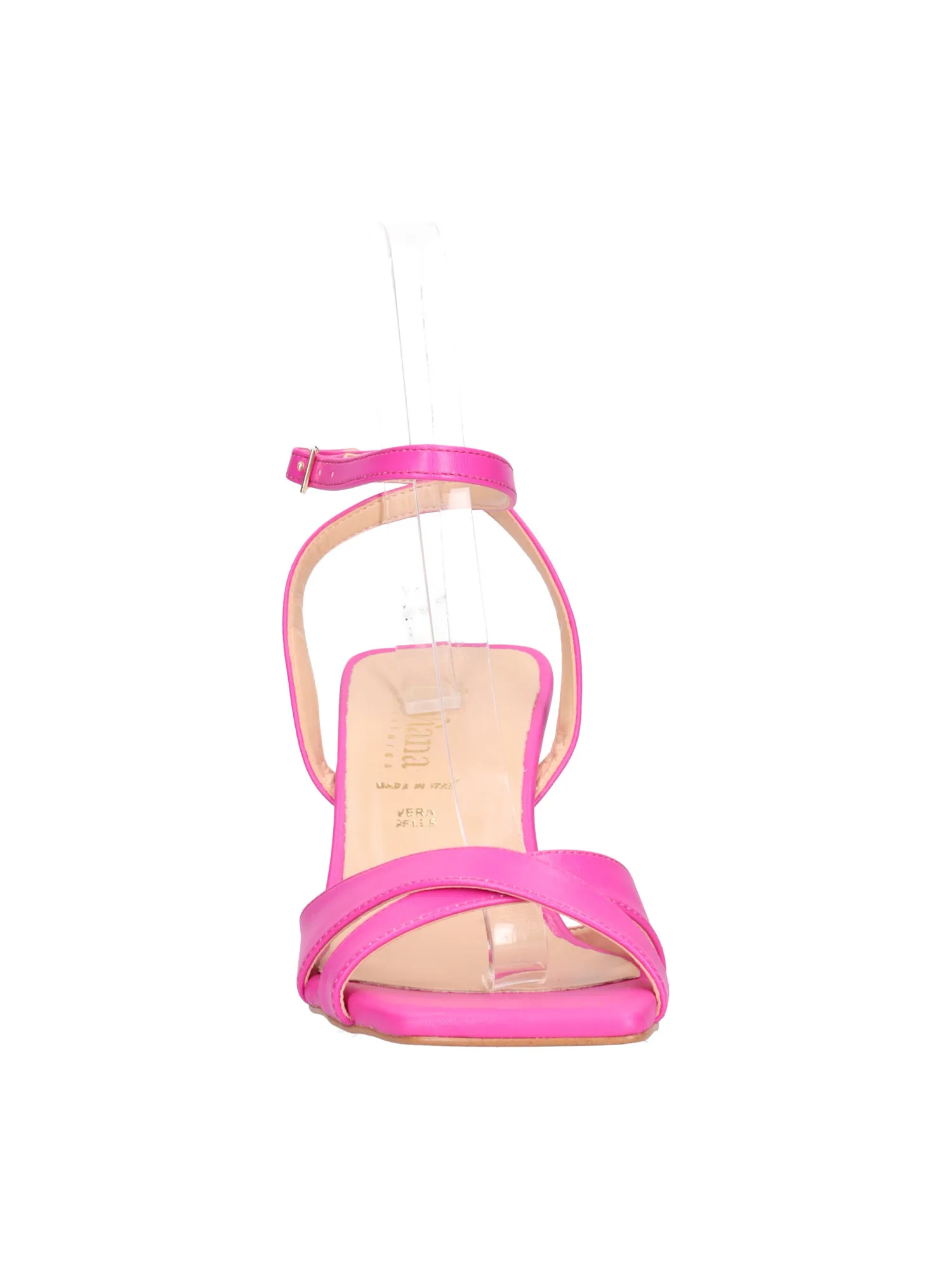 Sandalo con tacco largo Liviana da donna fucsia