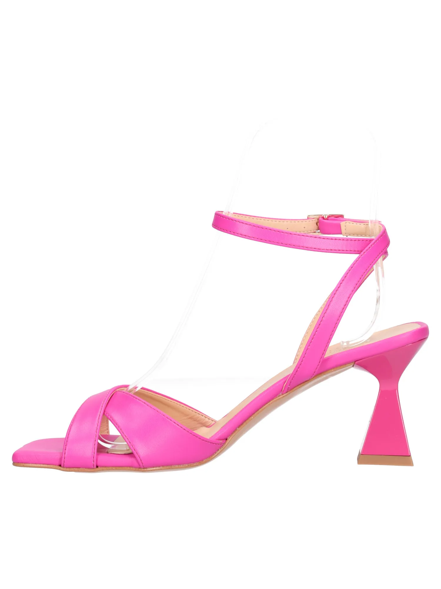 Sandalo con tacco largo Liviana da donna fucsia