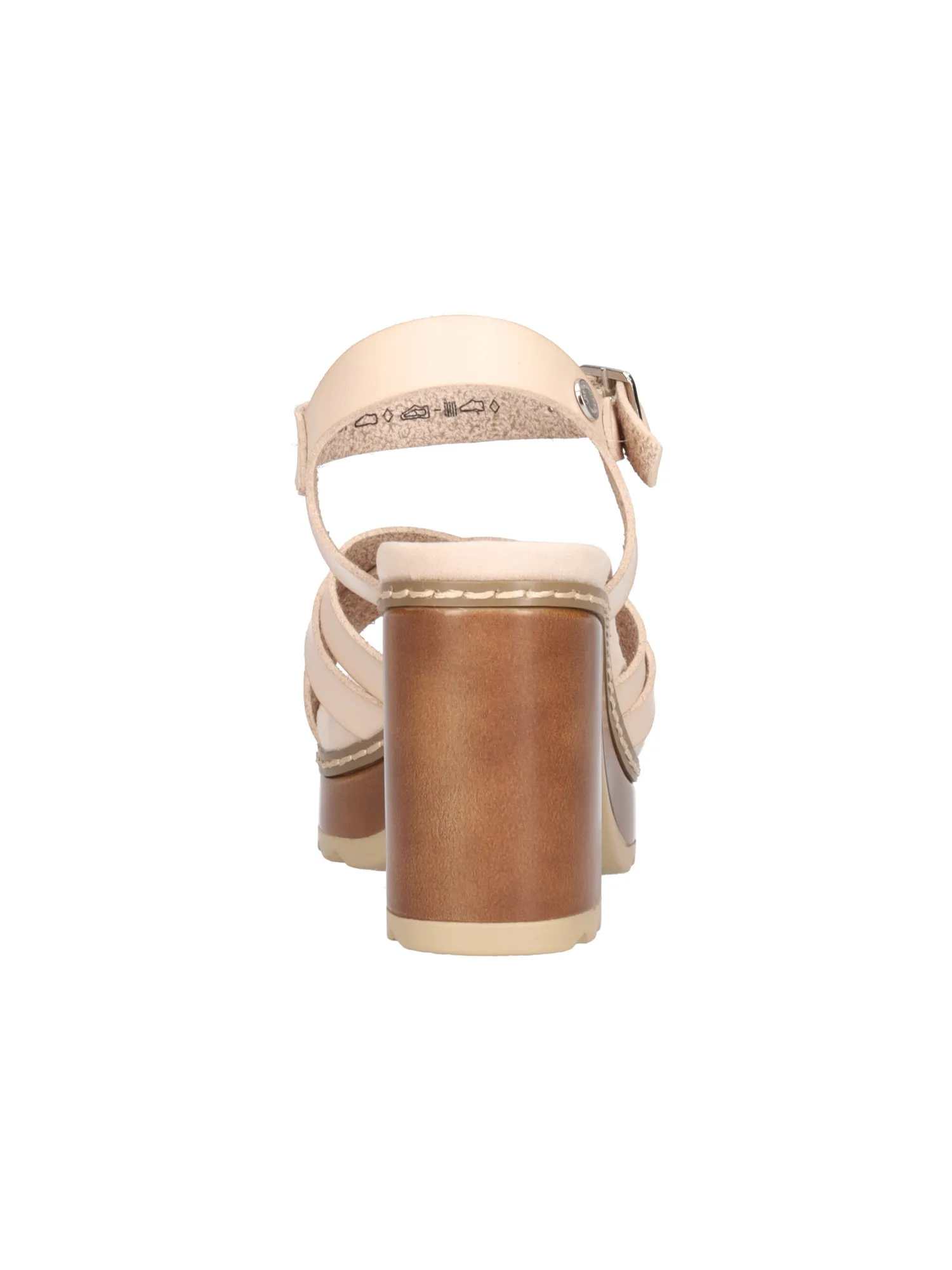Sandalo con tacco largo Refresh Vegan da donna beige
