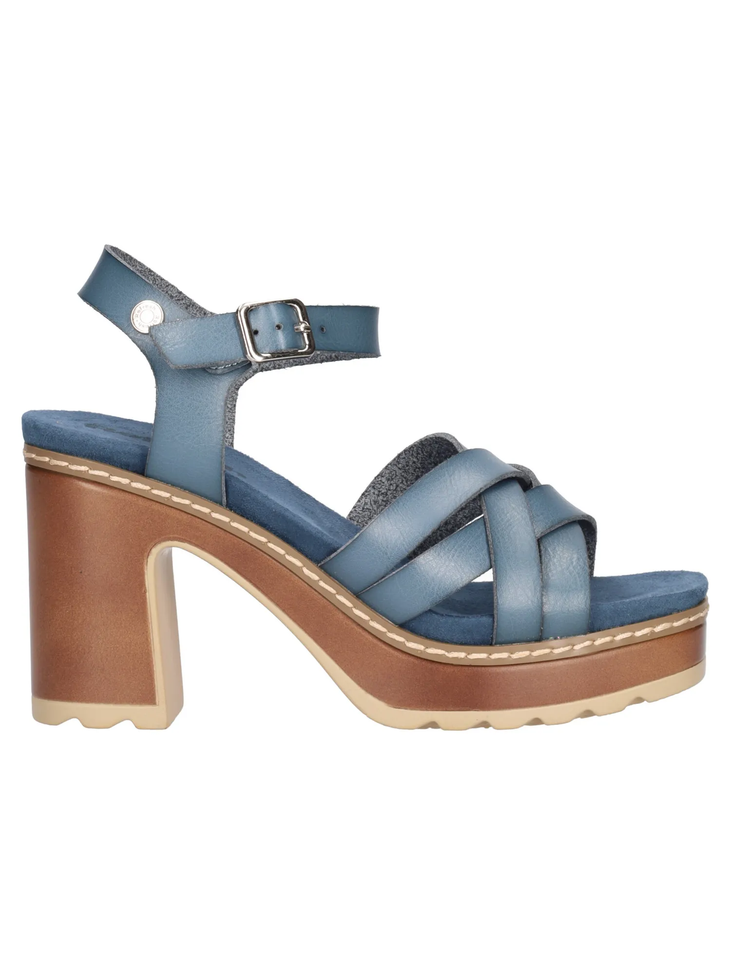 Sandalo con tacco largo Refresh Vegan da donna blu